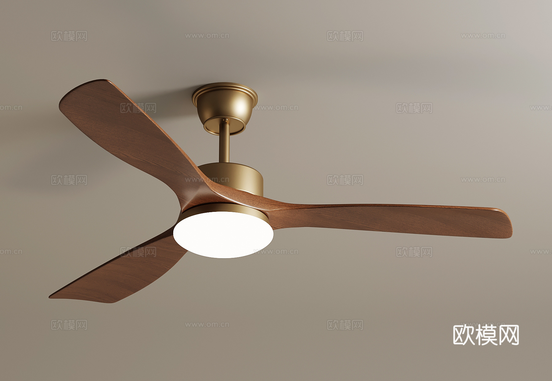 法式复古风扇灯 吊扇 吊灯su模型