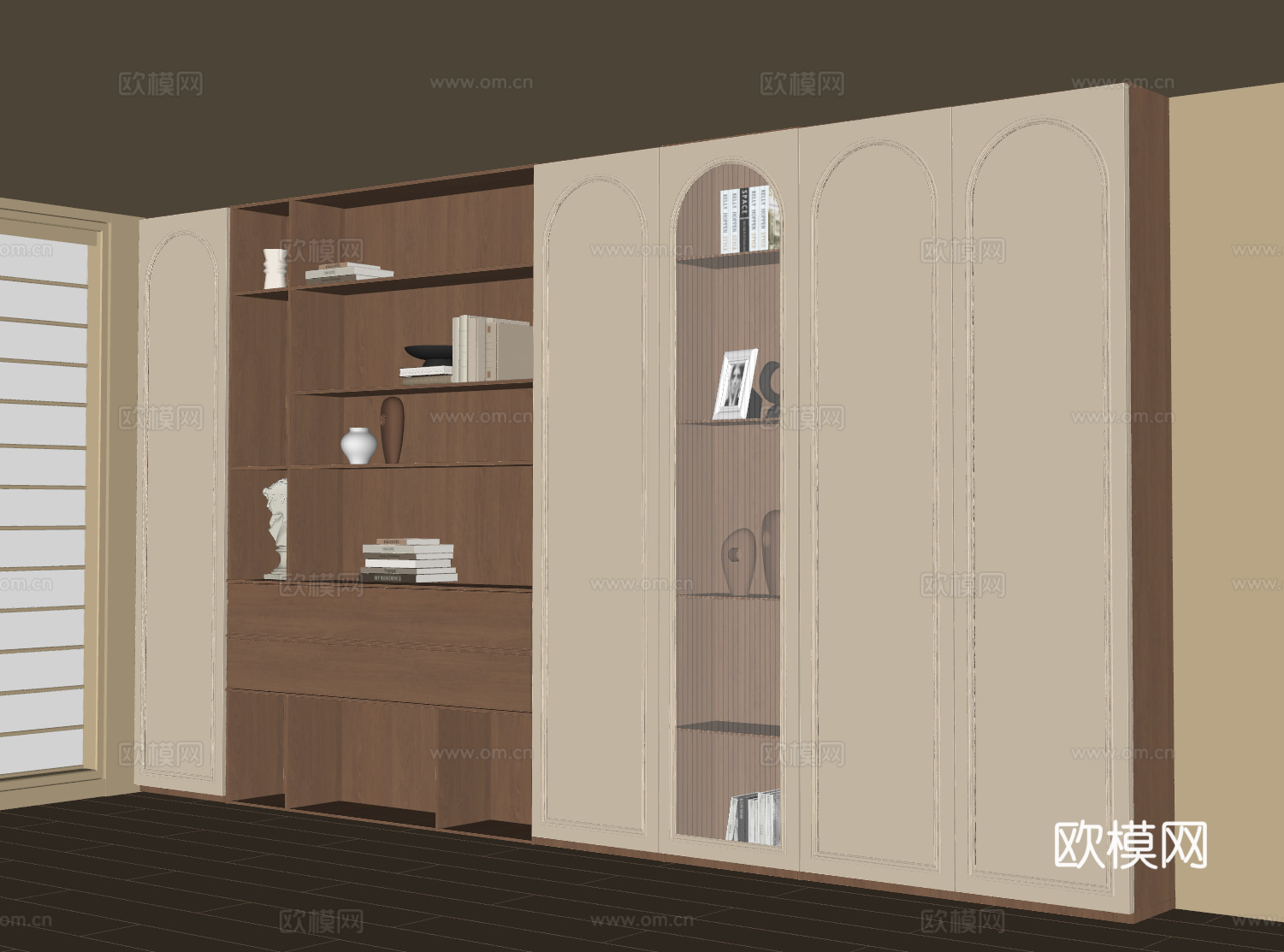 中古书柜su模型