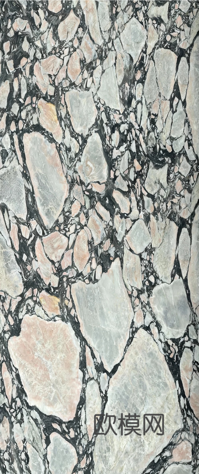 巴黎世家大理石宝格丽粉大理石宝格丽黑白色奢石网状网大理石