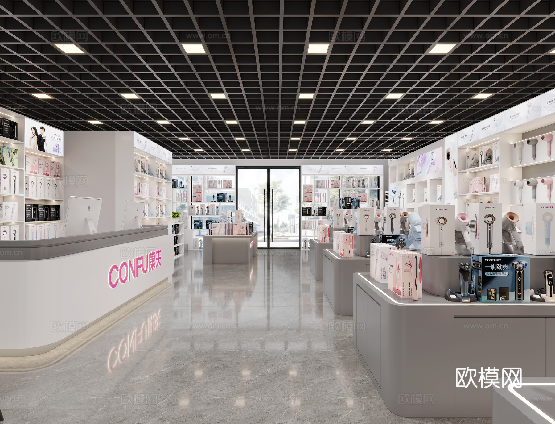 康夫专卖店3d模型下载（渲染图3）
