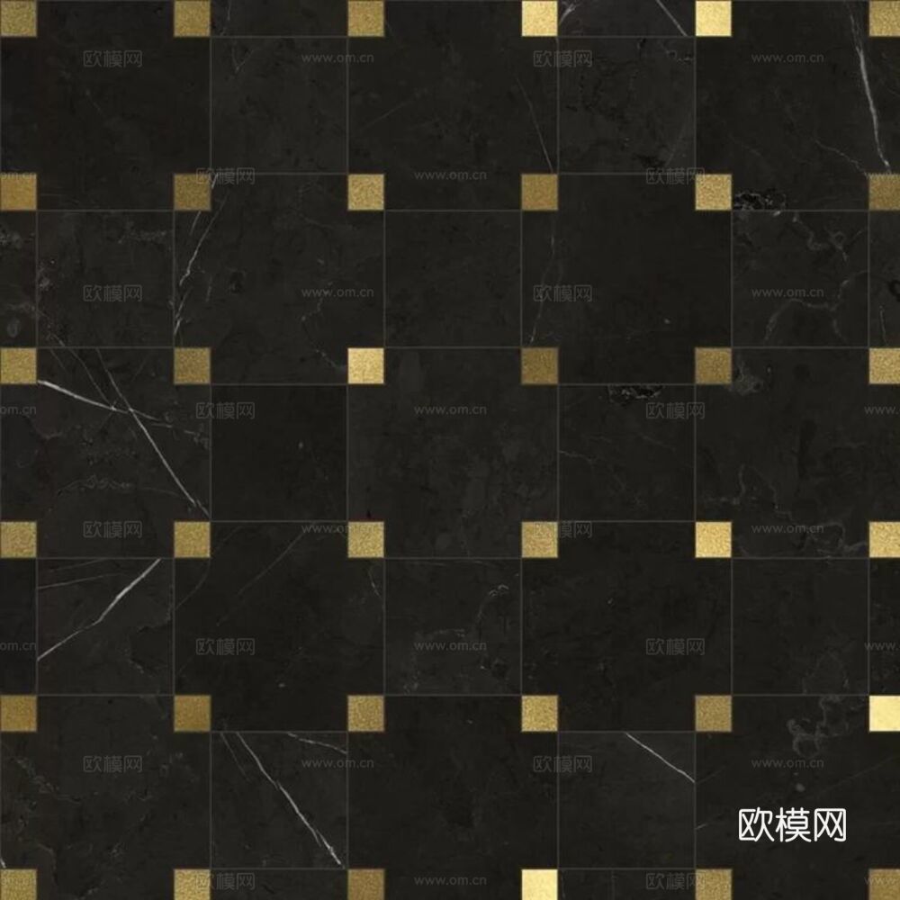 现代新中式无缝石材大理石拼花