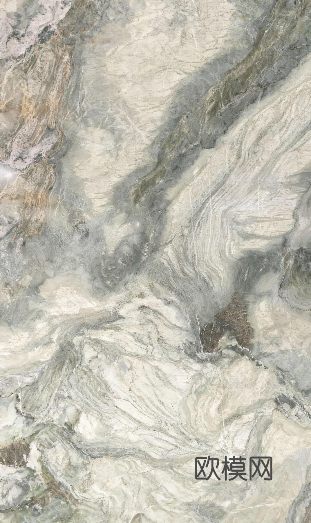 水墨青衣大理石 绿色大理石瓷砖岩板 绿色奢石 绿山水大理石