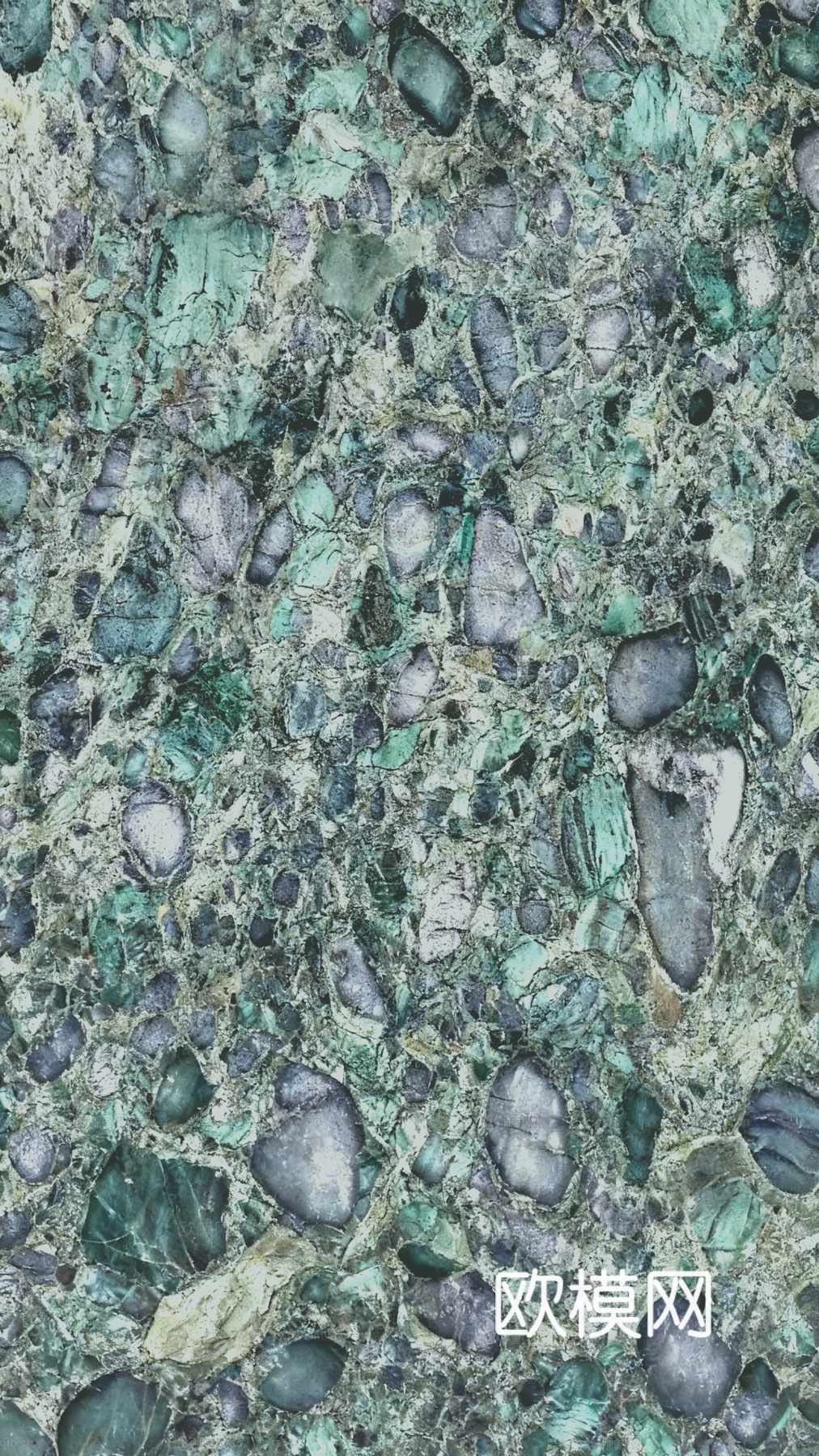 祖母绿大理石墨绿大理石瓷砖岩板绿鹅卵石奢石 深绿山水大理石