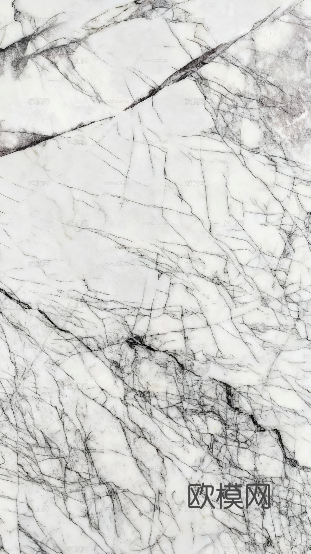 现代中式 香雪梅大理石白色树枝纹大理石瓷砖岩板 爵士白大花白