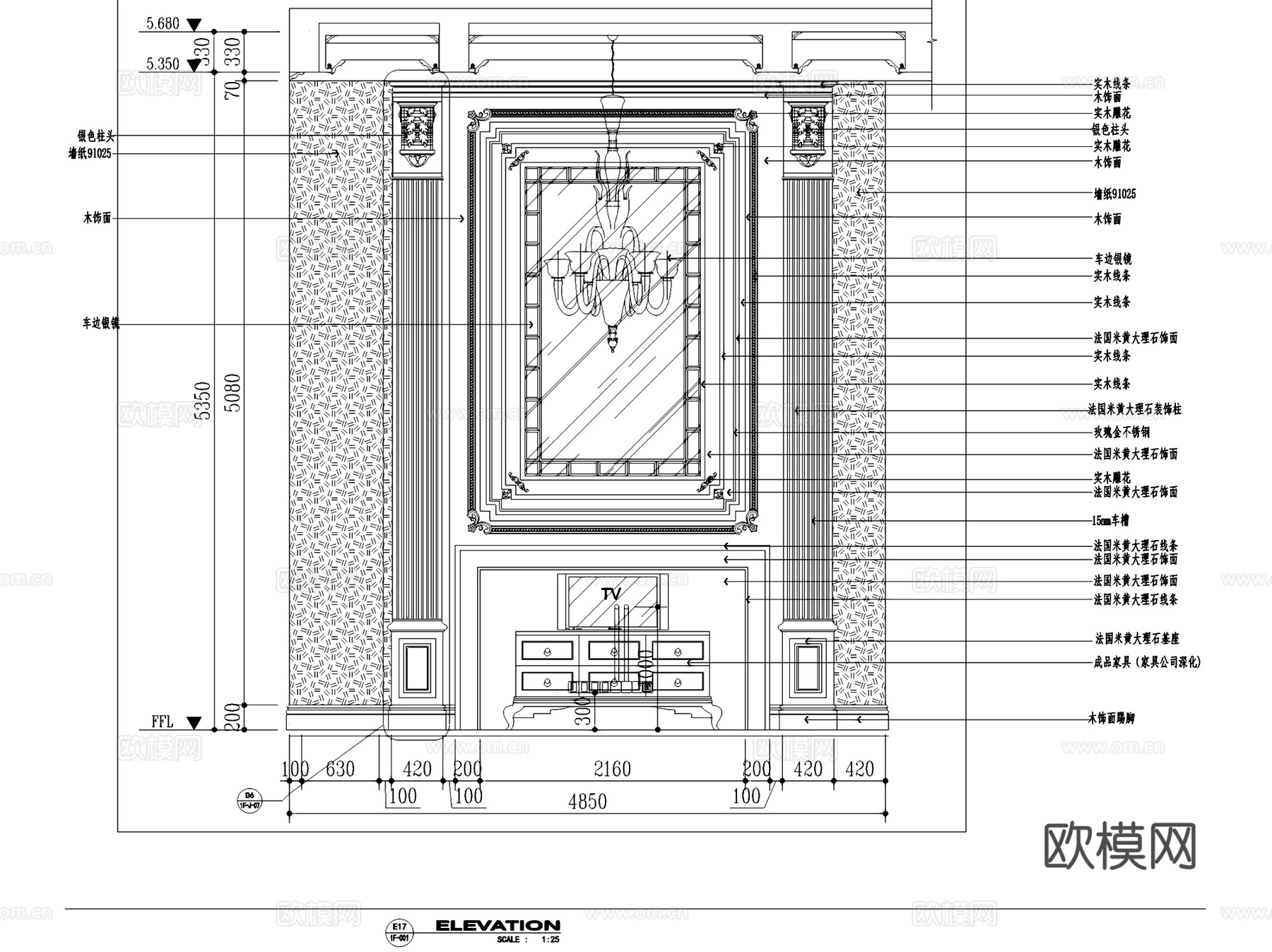 南通博园岚郡A2户型三层别墅室内家装CAD施工图整套cad施工图