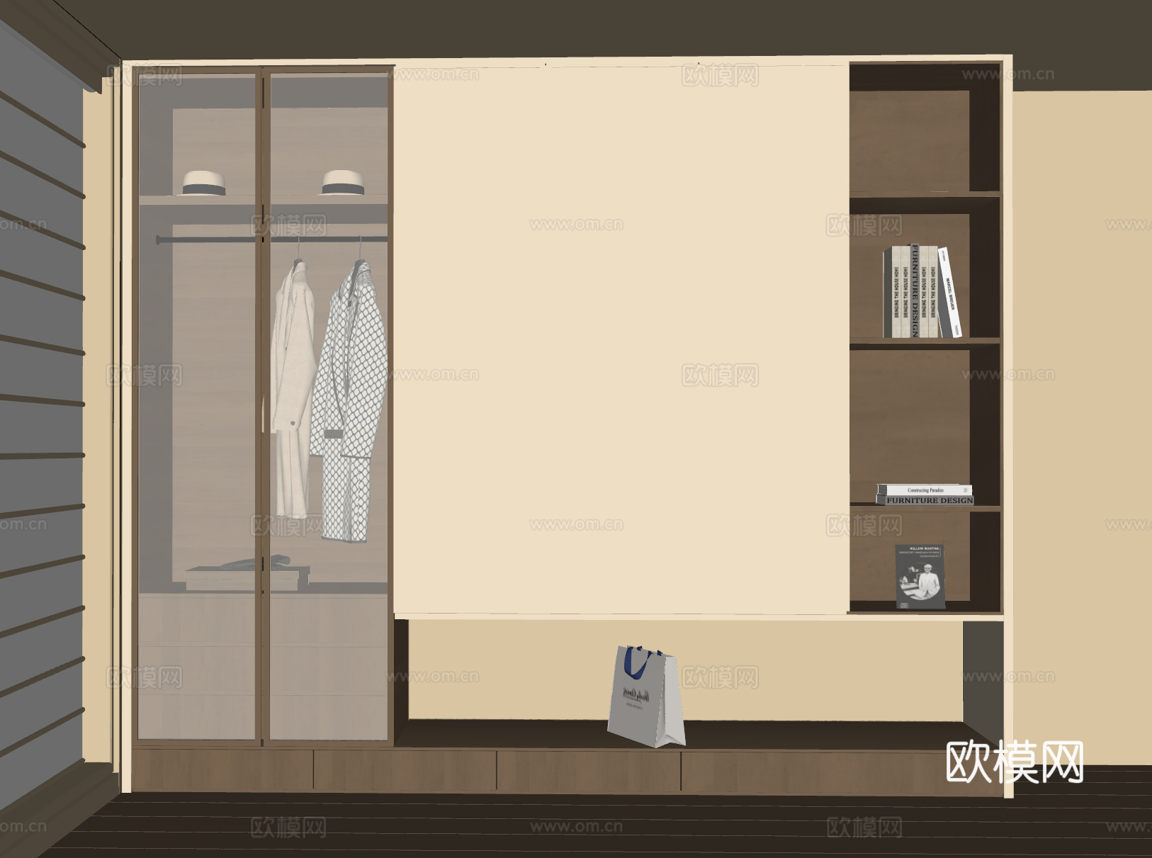 中古衣柜su模型