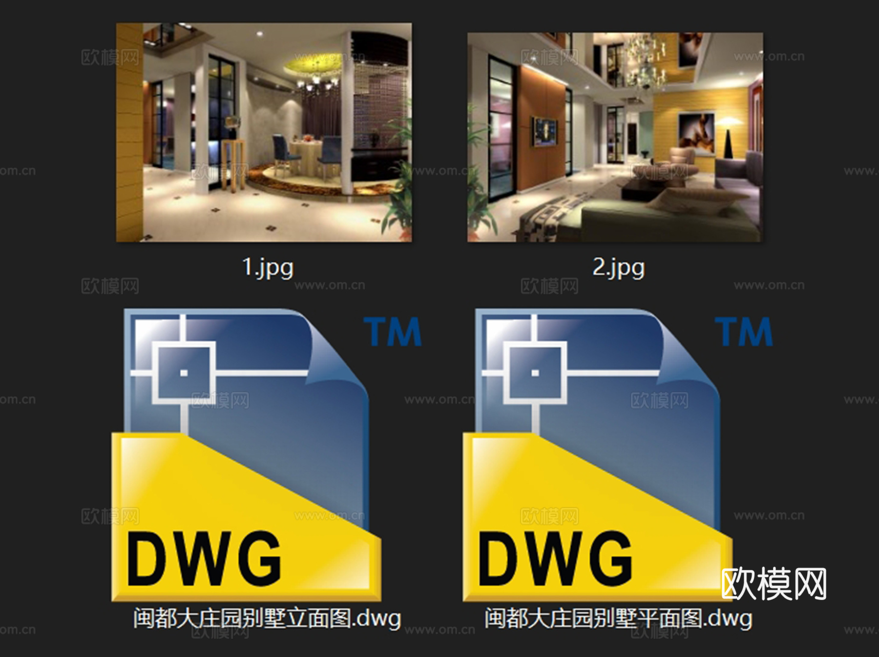 闽都大庄园二层别墅室内家装CAD施工图cad施工图