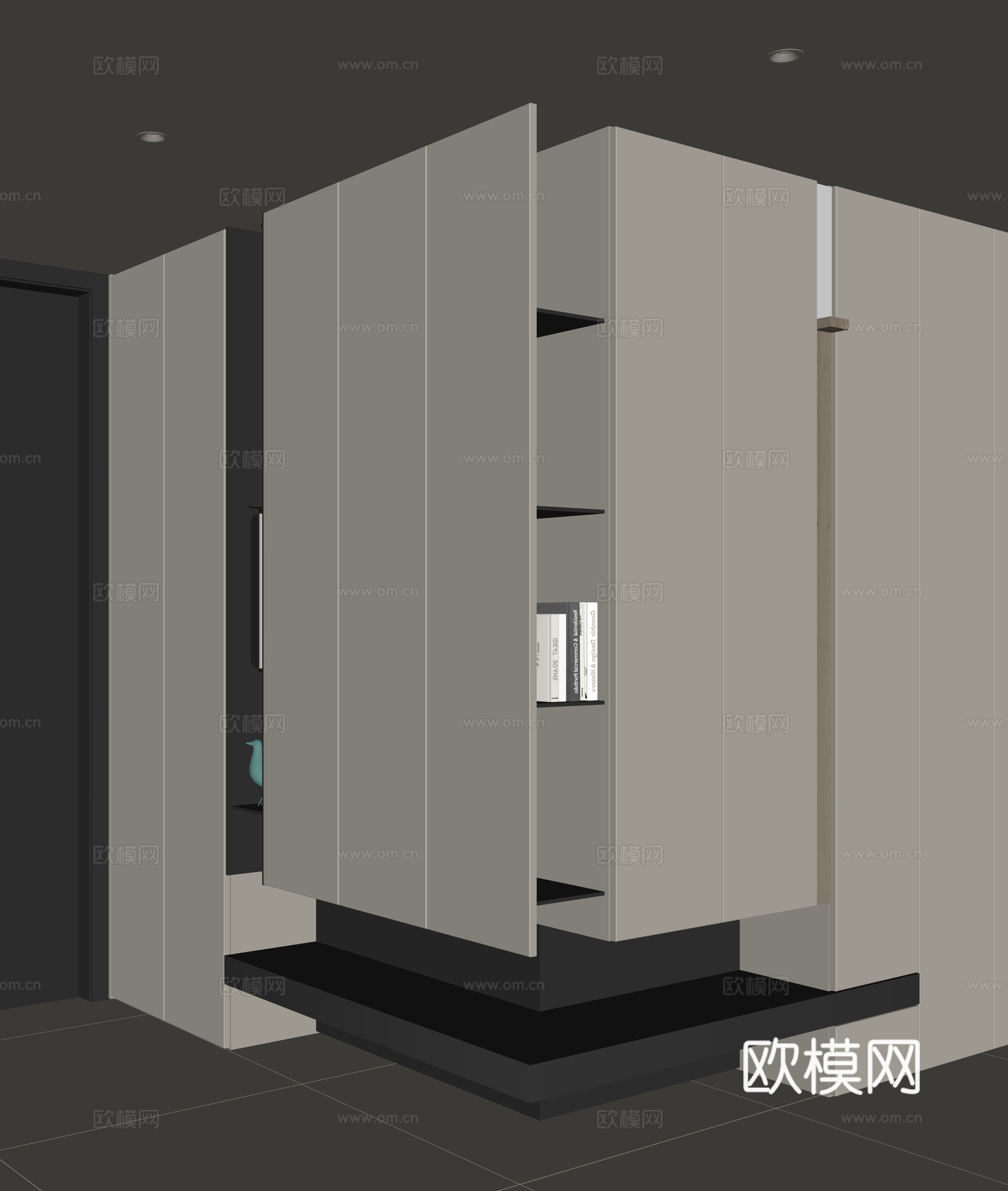 现代入户鞋柜su模型下载（渲染图2）