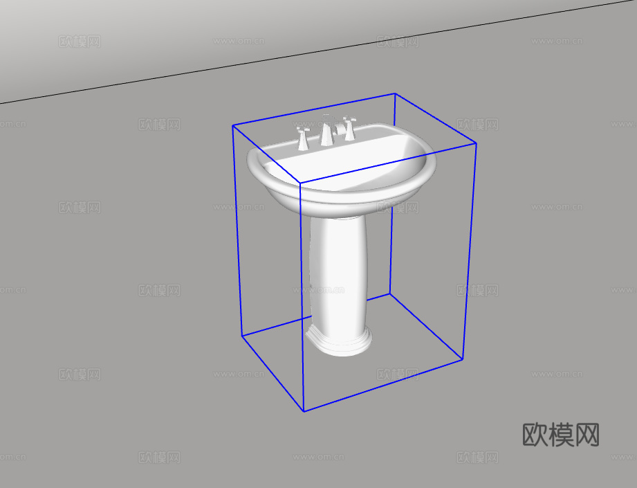 洗手台su模型