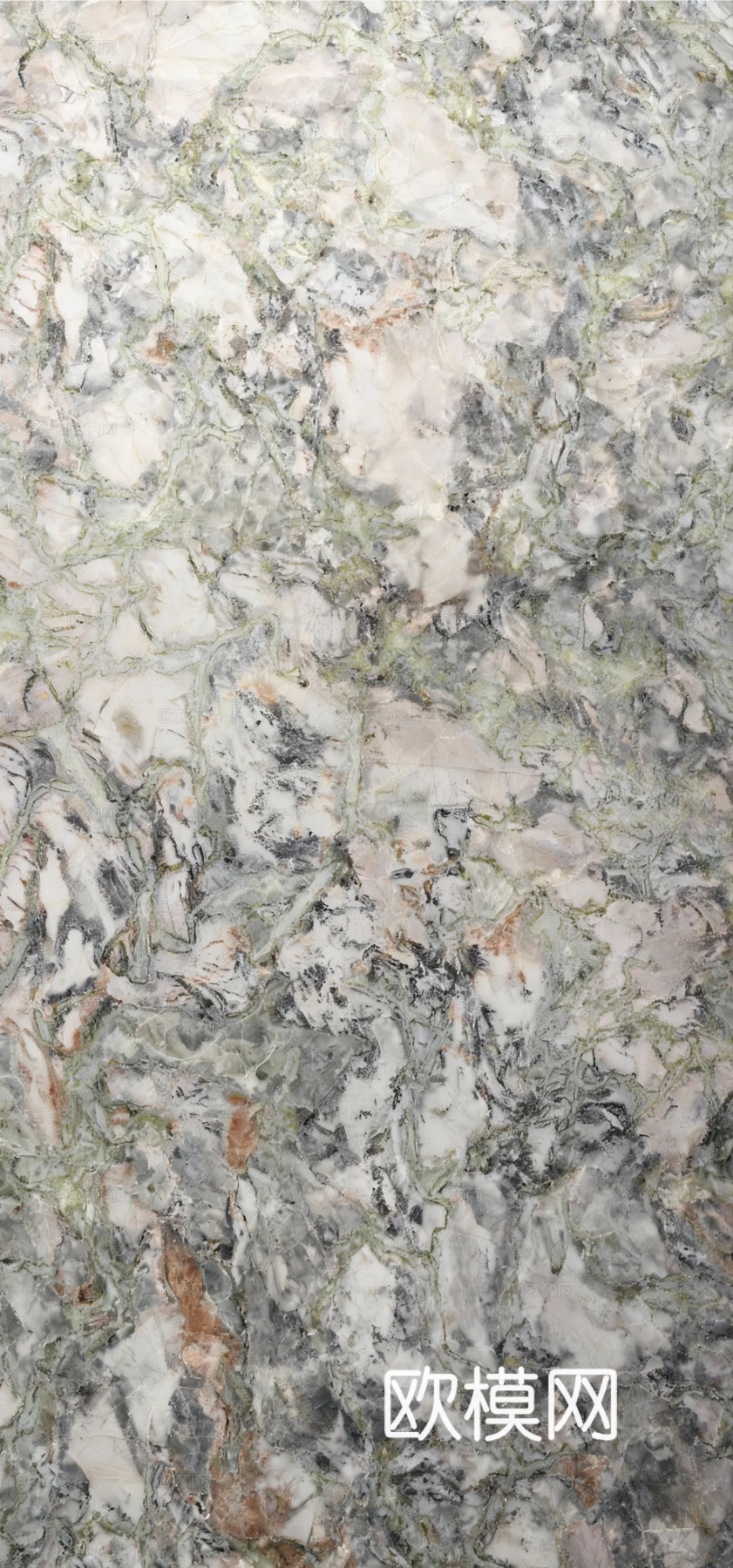 冷翡翠大理石绿色大理石瓷砖岩板绿色奢石绿山水大理石白绿翡翠