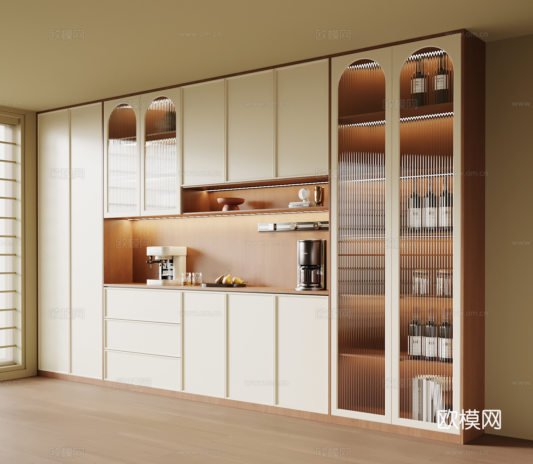 中古酒柜 餐边柜su模型