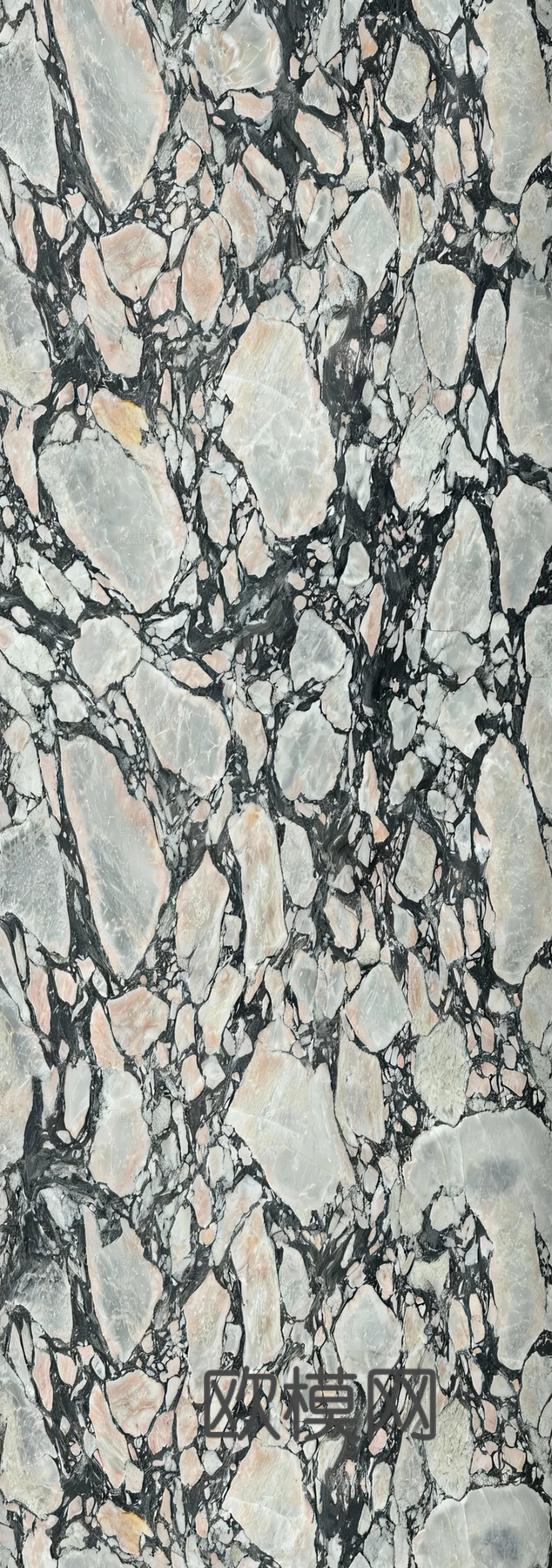 巴黎世家大理石宝格丽粉大理石宝格丽黑白色奢石网状网大理石