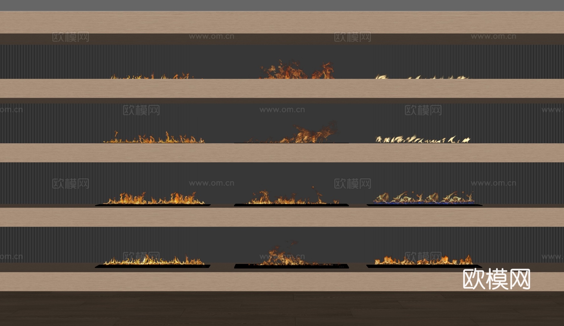 现代壁炉 电子壁炉 装饰壁炉 燃气壁炉 嵌入式壁炉 壁炉火焰su模型