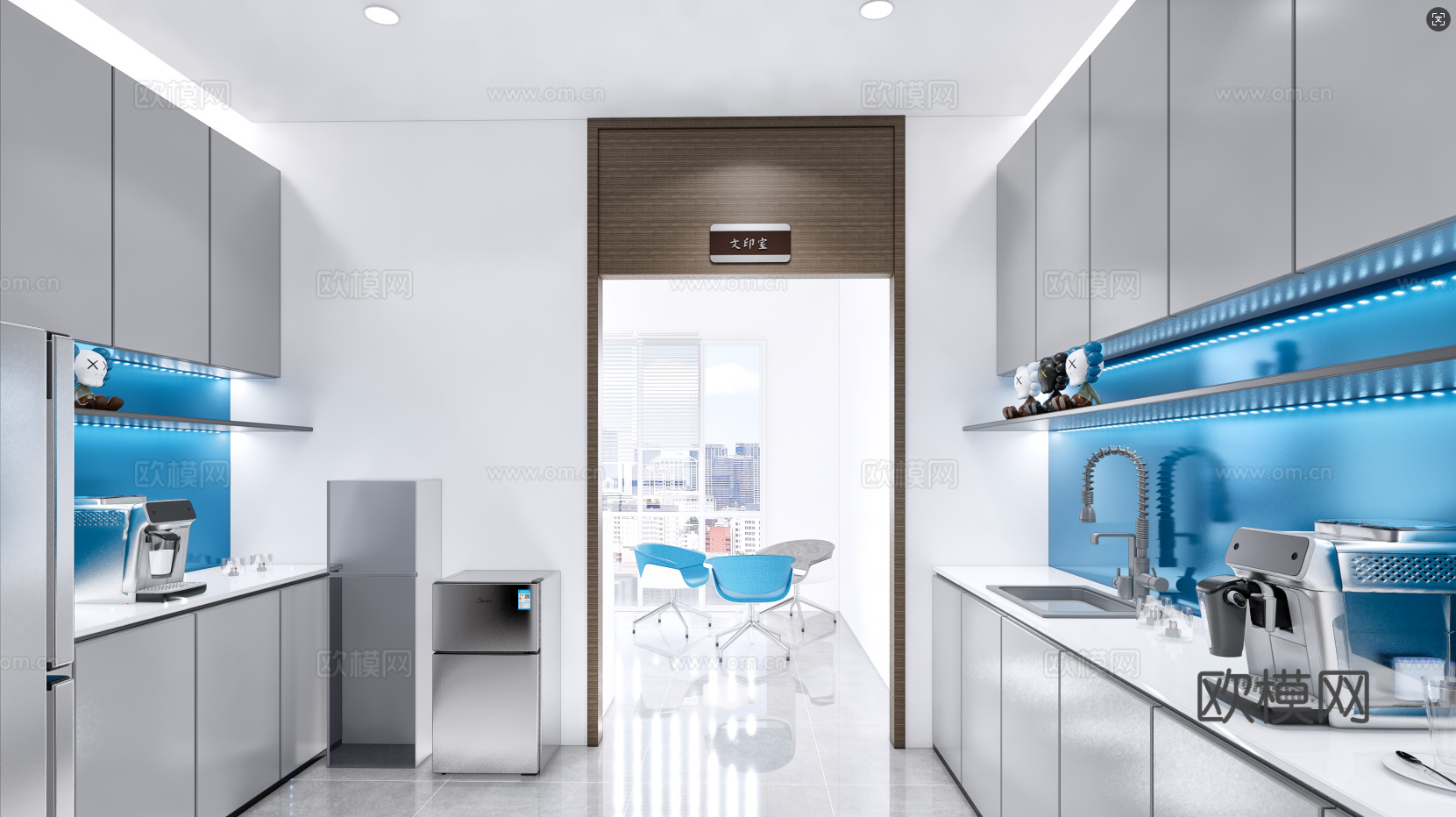 现代政务大厅 服务大厅 办事大厅 休闲接待 接待台 休闲区su模型