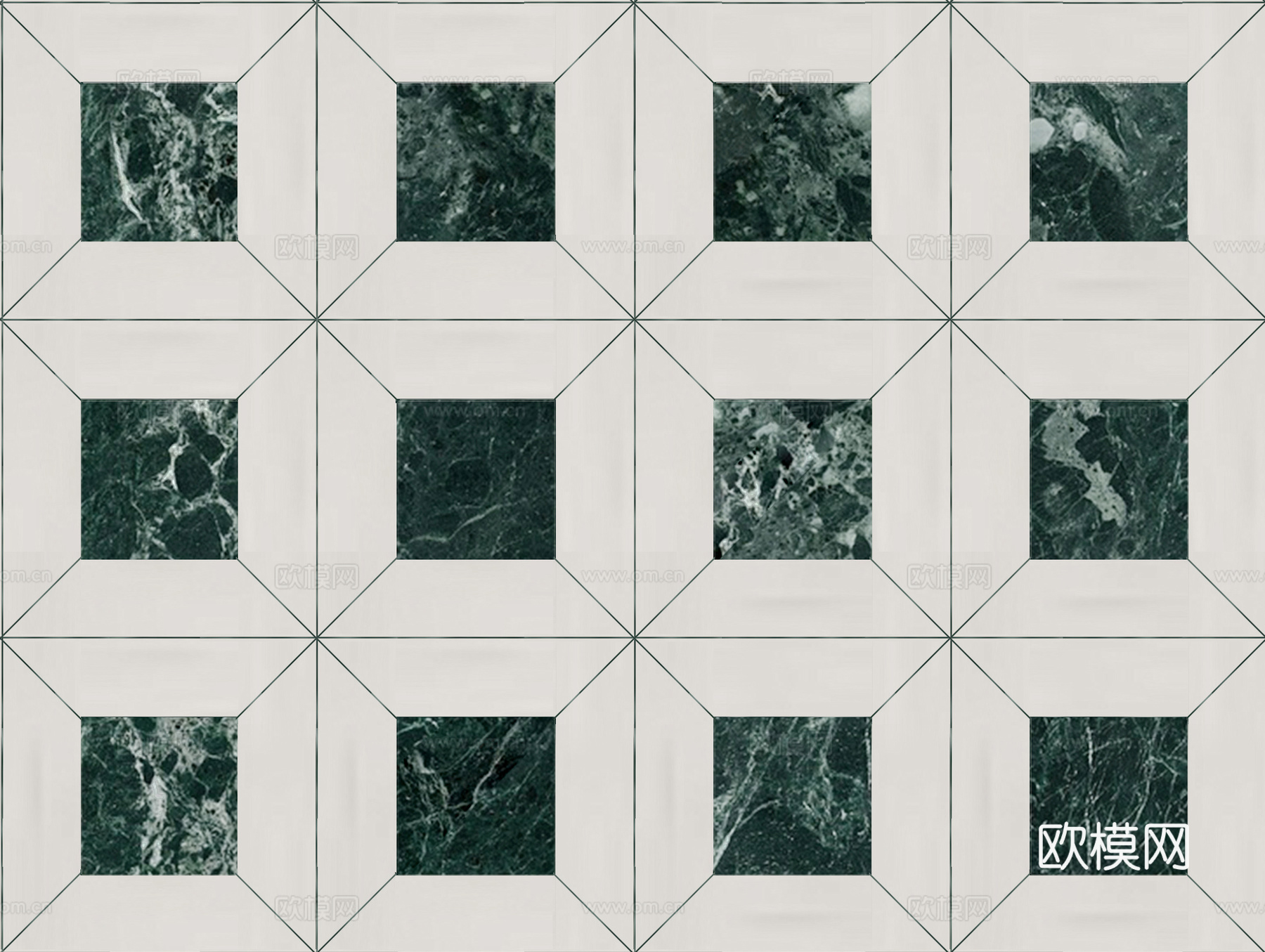 现代无缝轻奢石材拼花地面大理石贴图