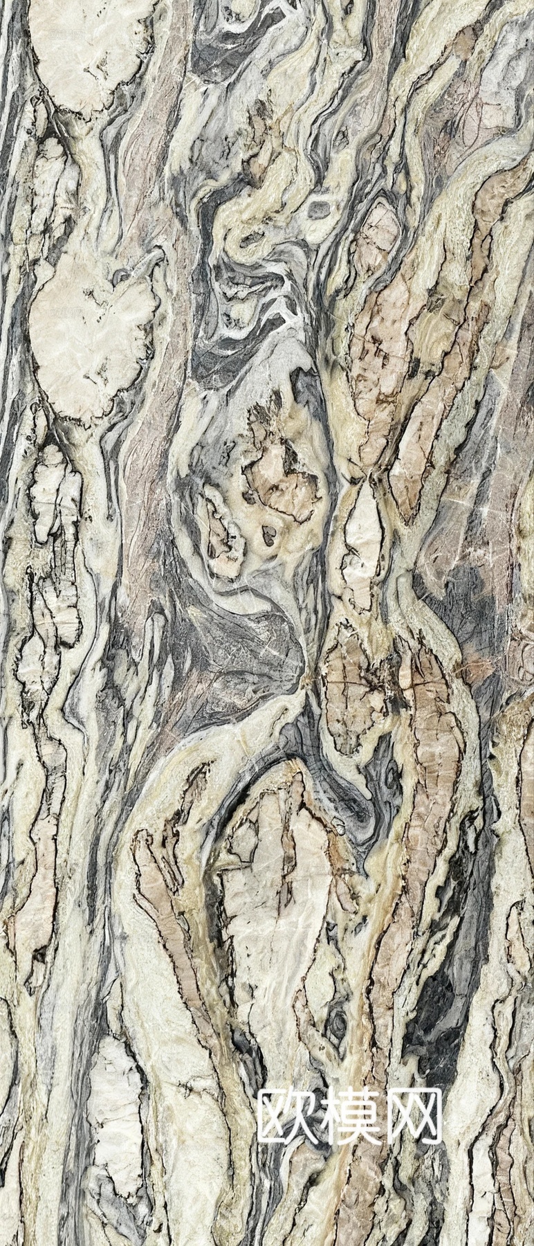 现代轻奢 仿木瘤纹大理石瓷砖岩板 米黄木纹大理石