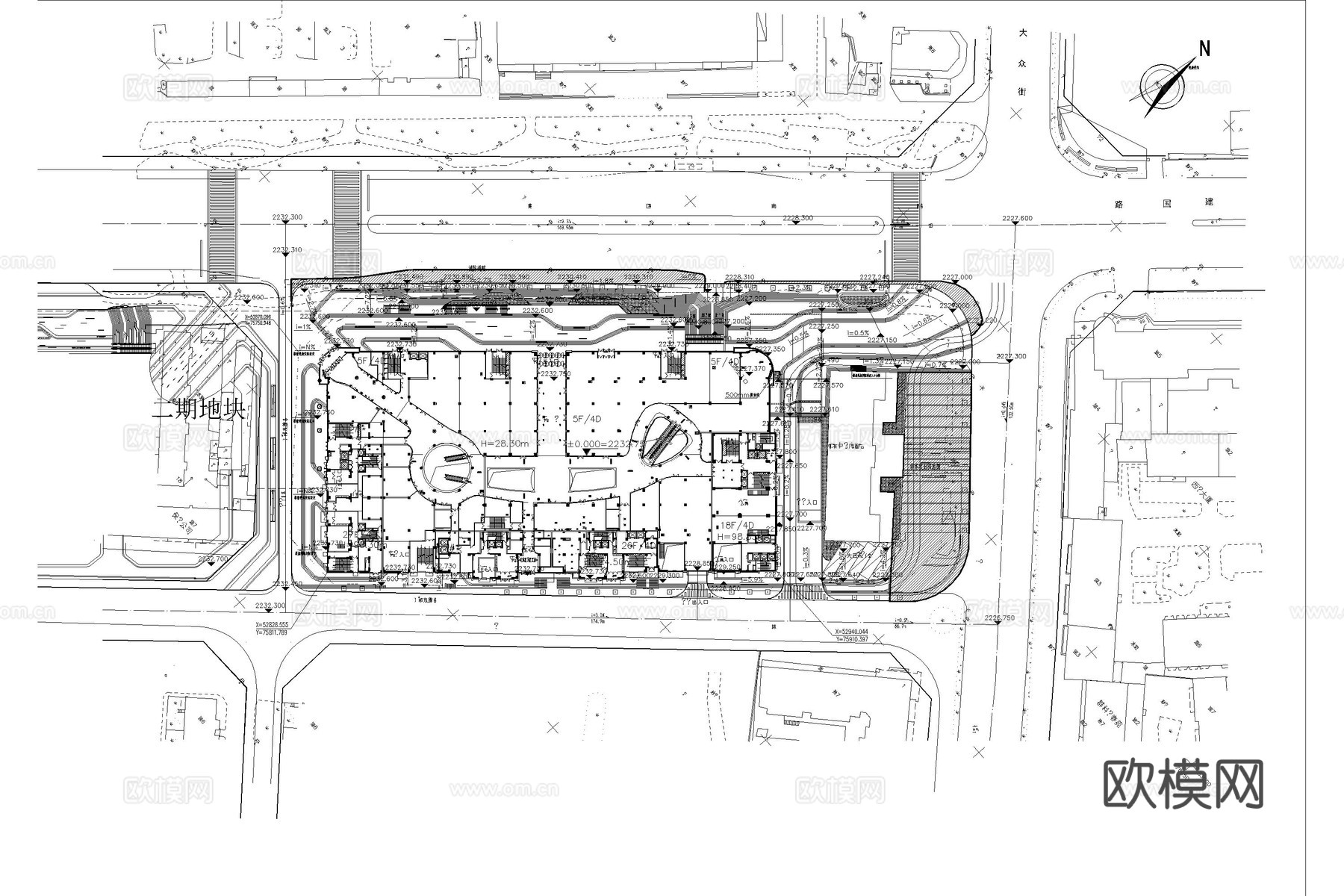 商业景观 产业园 办公景观 商业综合体景观 商业办公景观cad施工图