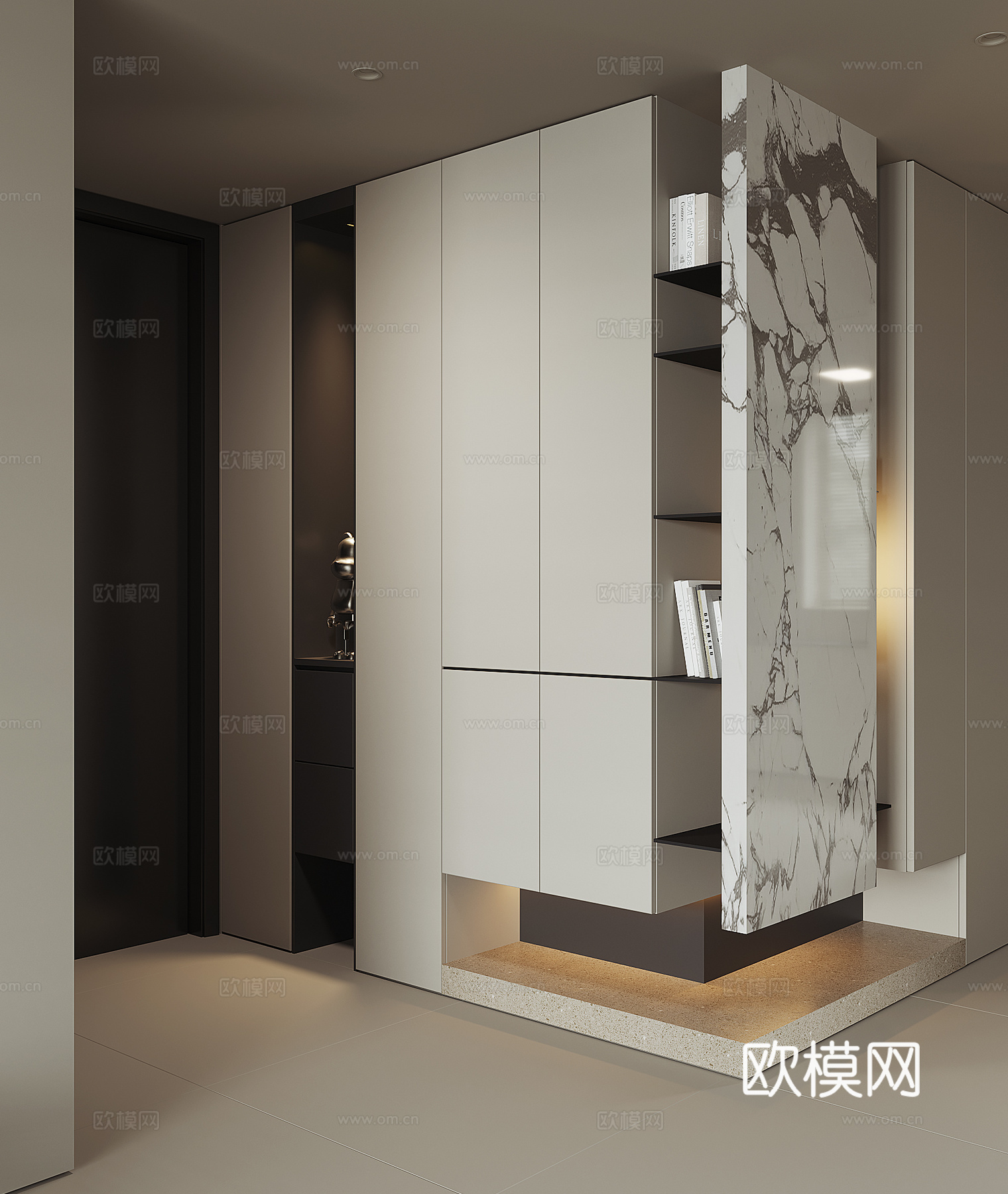 现代入户鞋柜su模型