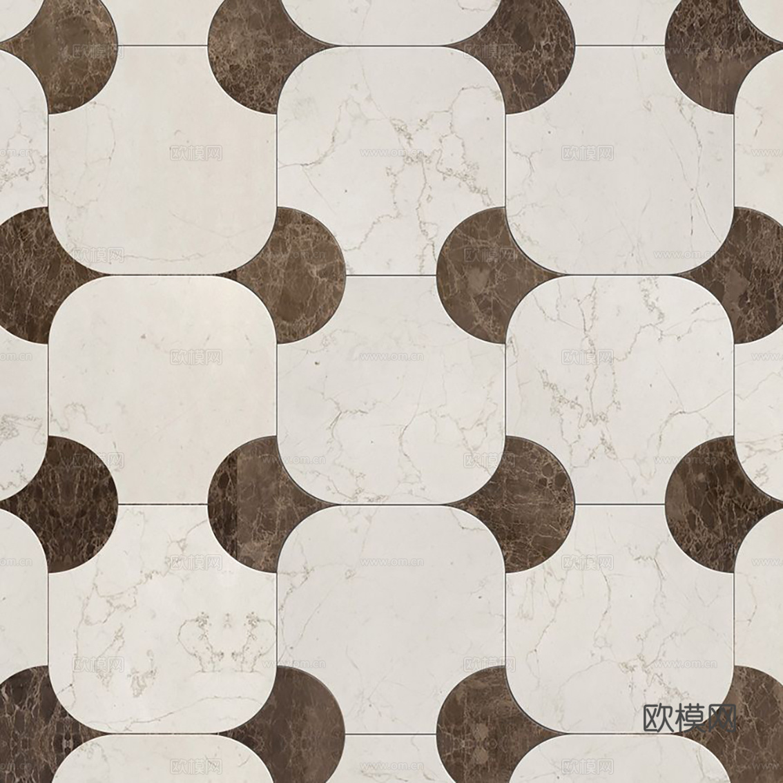 现代无缝石材地面石材拼花大理石