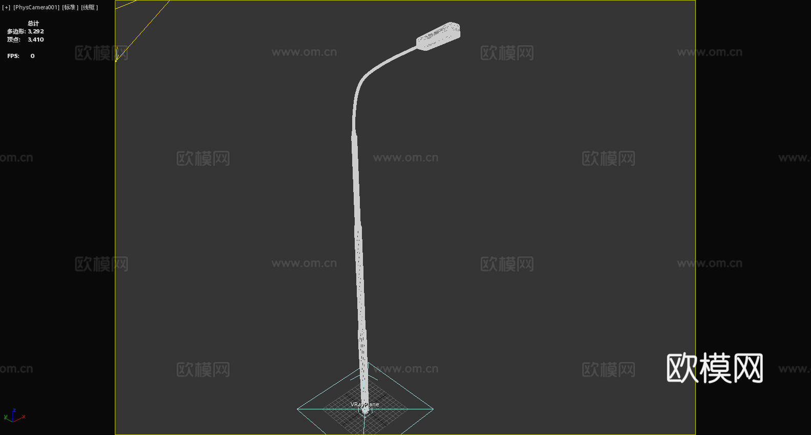 路灯 路灯杆 照明灯 户外灯 街道灯3d模型下载（渲染图6）