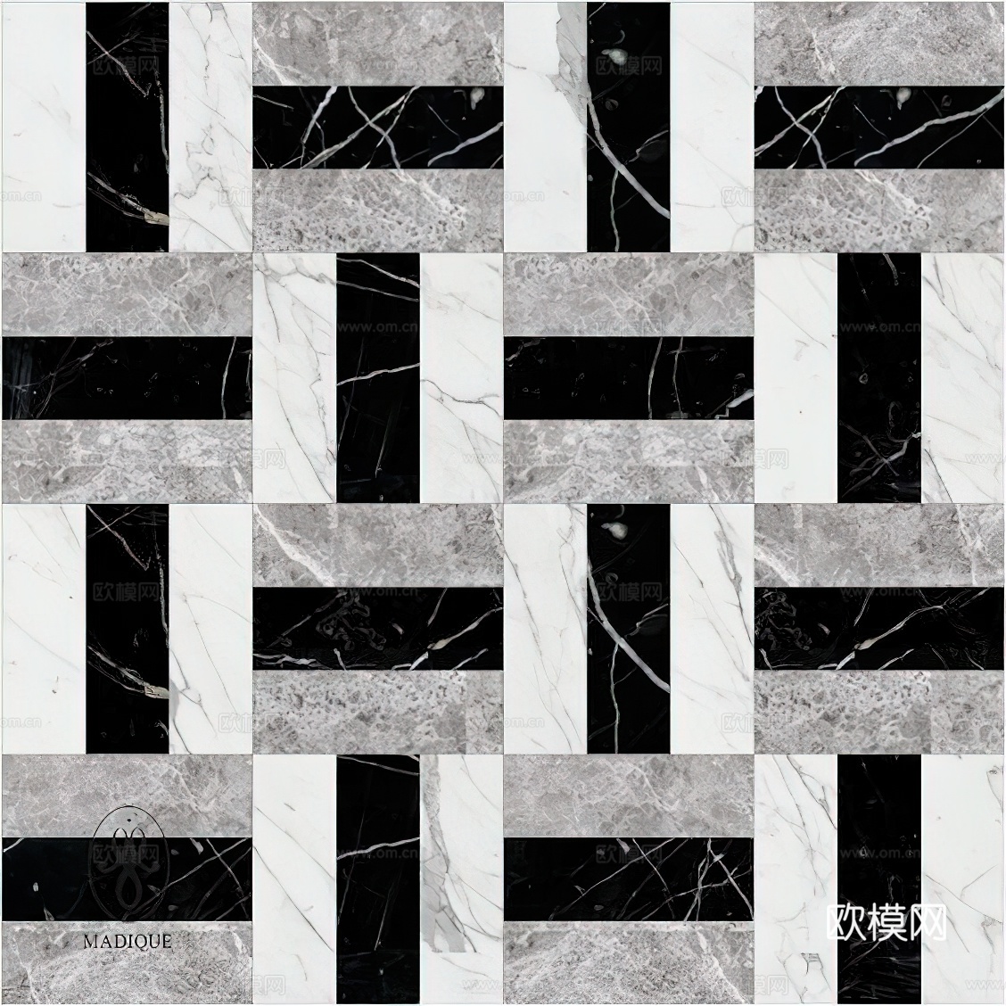 无缝大理石拼花几何花砖 大理石拼花