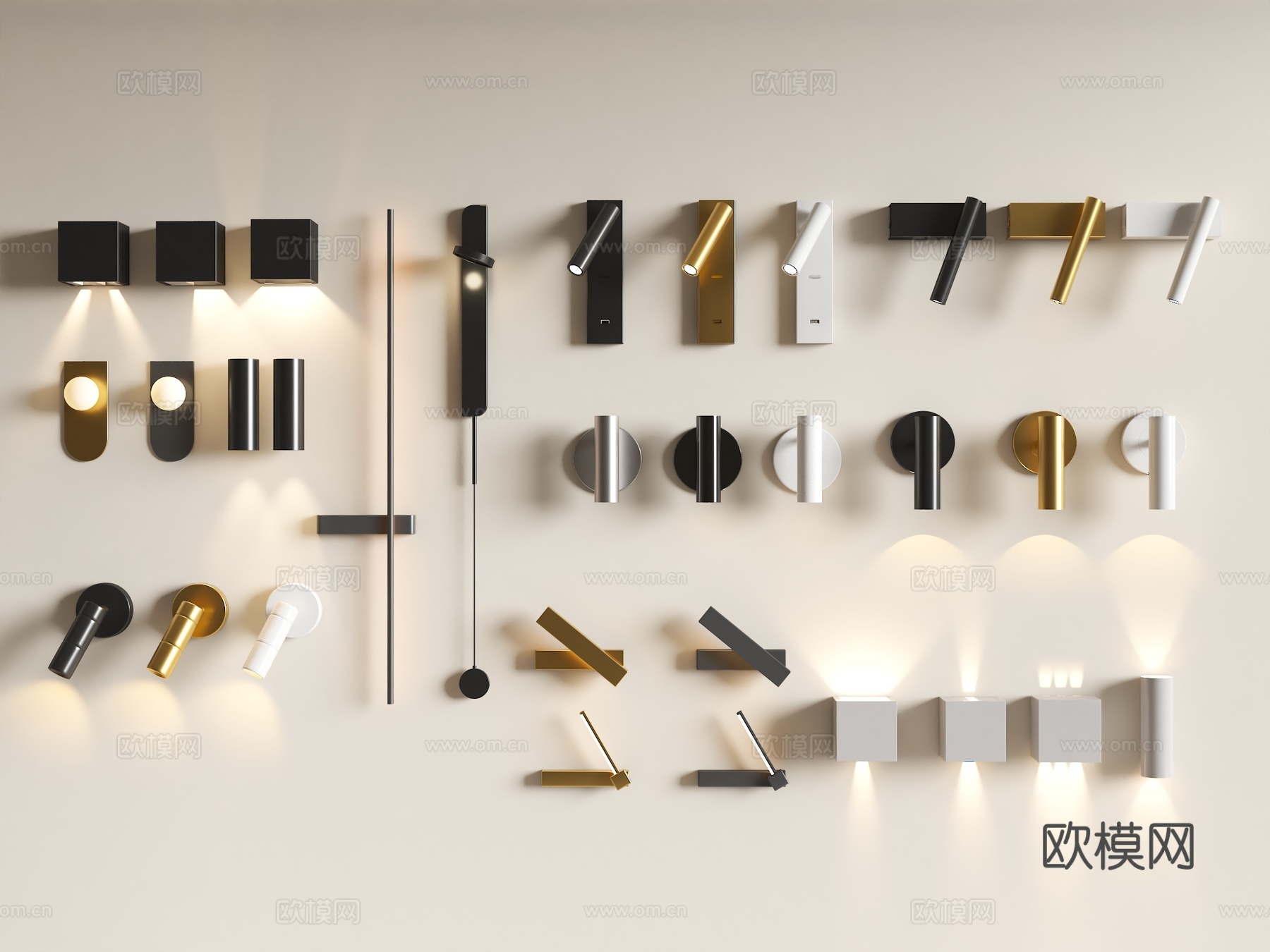 现代壁灯 壁灯 阅读灯 长条壁灯 床头壁灯 壁灯 壁灯 壁灯su模型