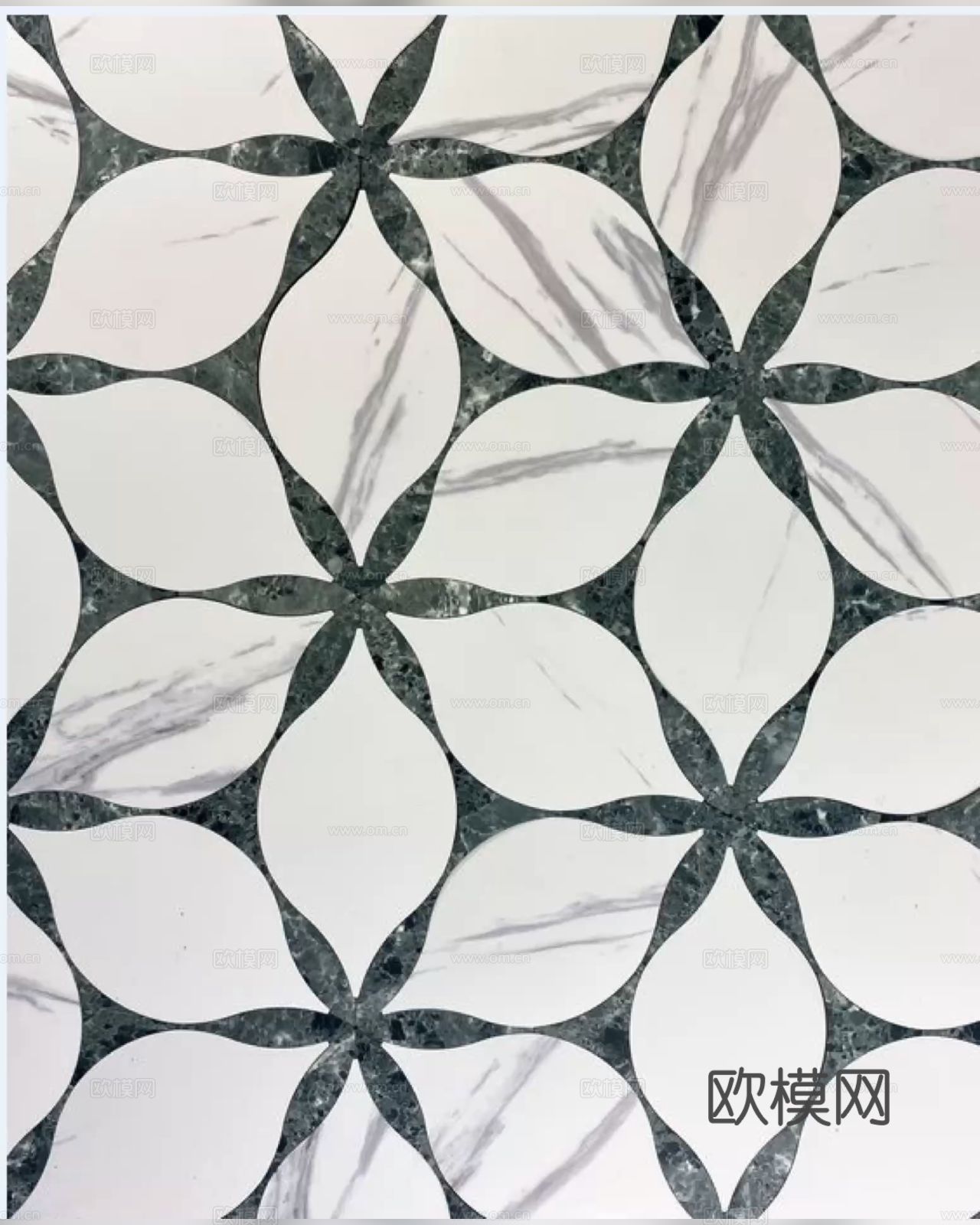 现代无缝轻奢石材拼花地面大理石贴图