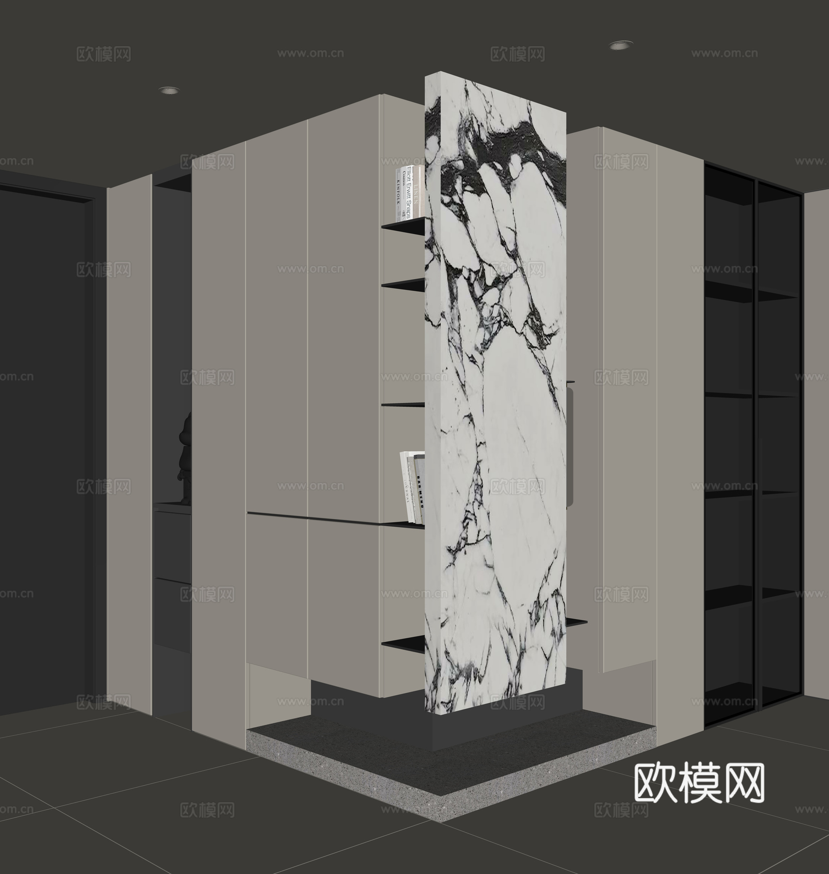 现代入户鞋柜su模型