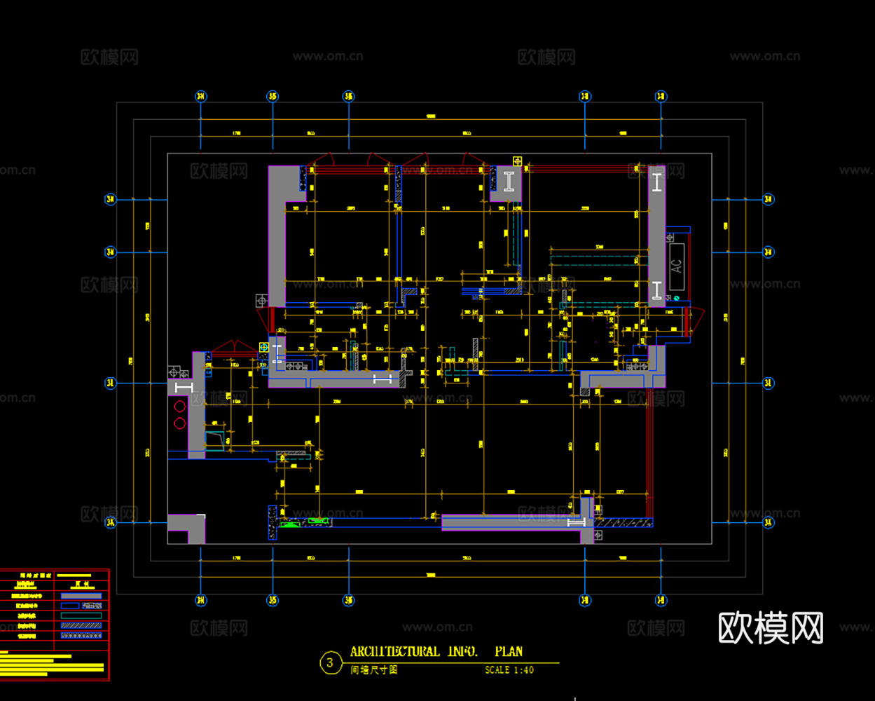 最新10套家装三居室大户型洋房样板间全套装修施工图大平层cad施工图
