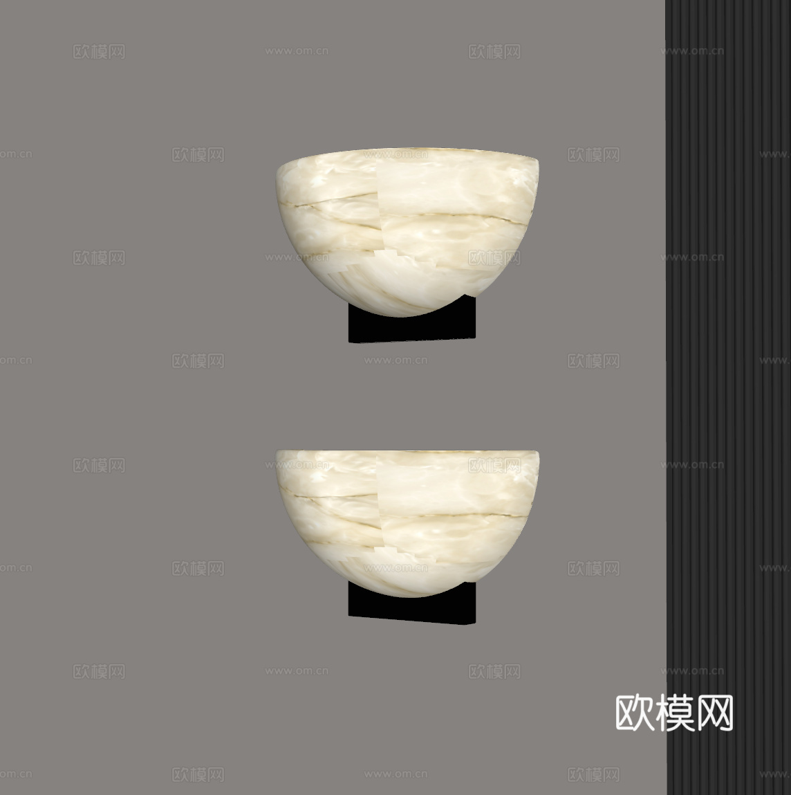 侘寂中古壁灯 走廊壁灯 庭院壁灯 床头壁灯su模型