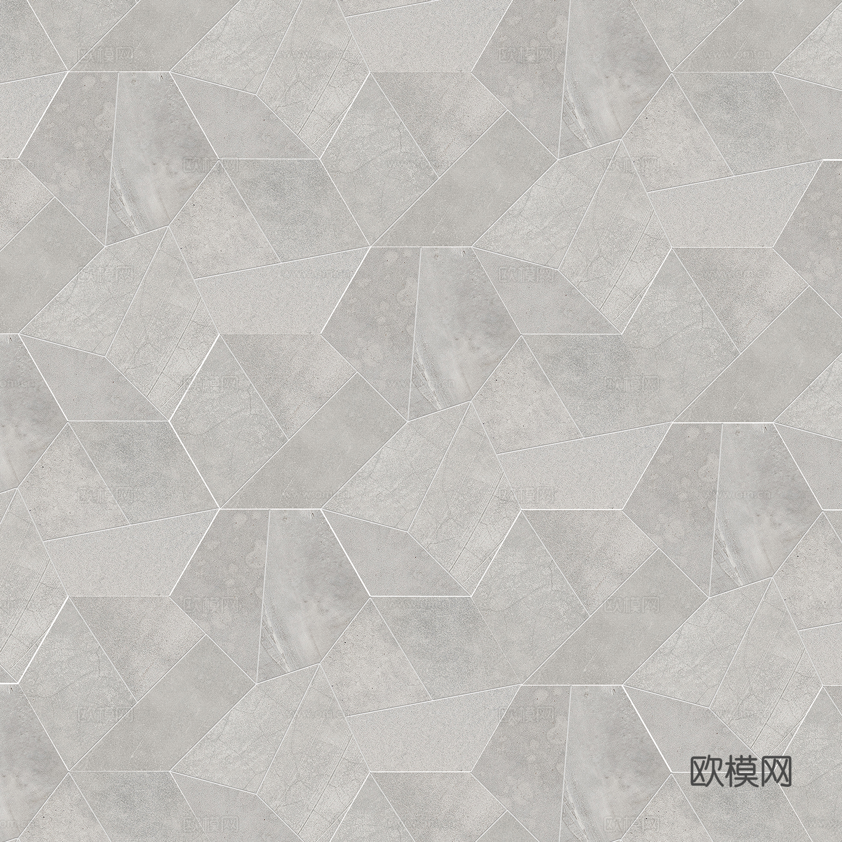 现代无缝石材拼花仿古石纹砖地面