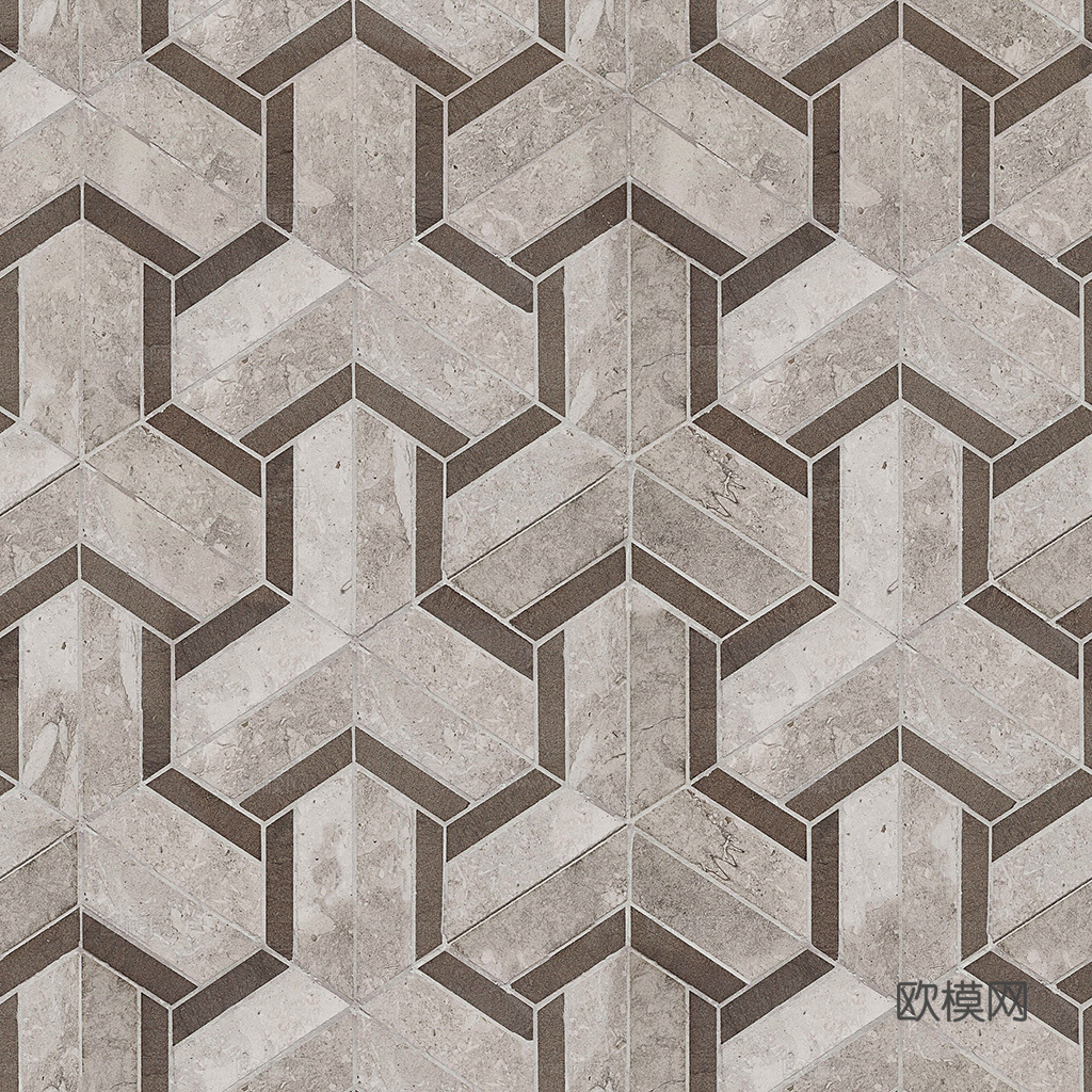 无缝现代大理石几何拼花图案瓷砖贴图