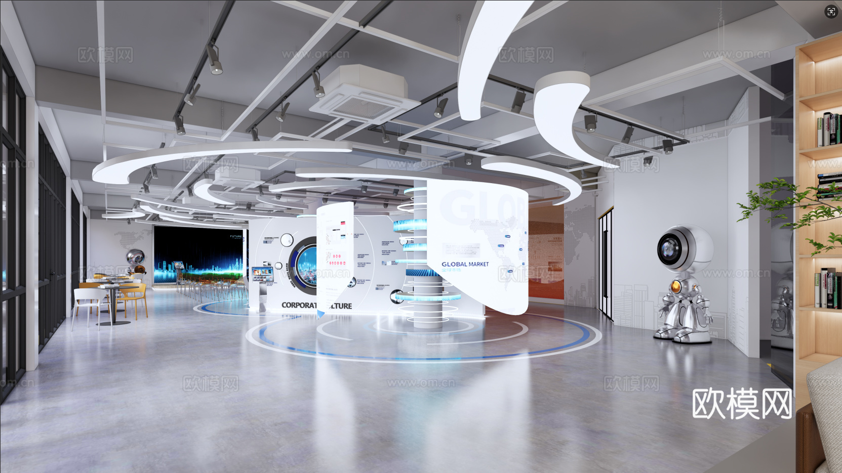 现代科技展厅 展览展示 文化展厅 艺术展厅su模型