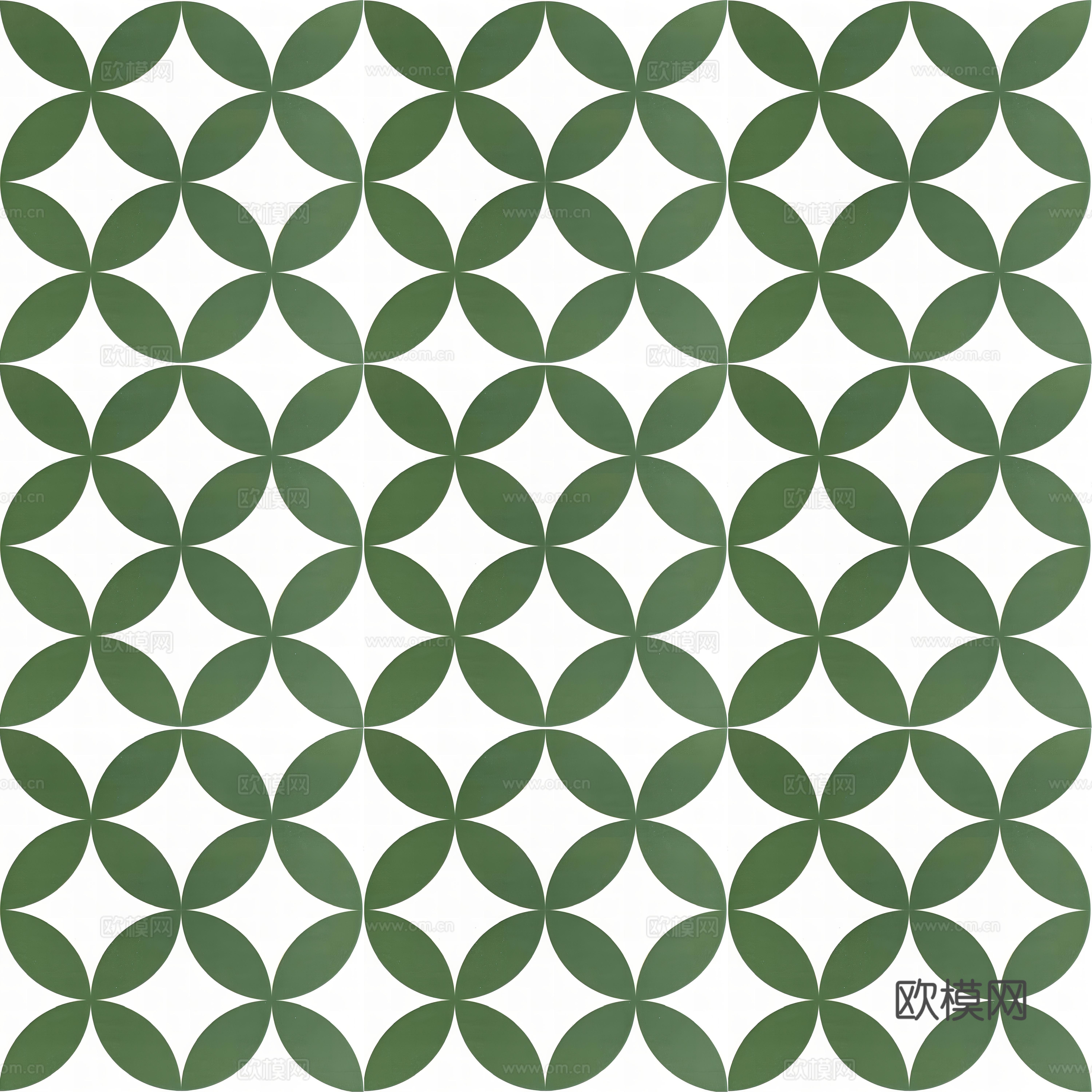 无缝小清新绿色简约拼花瓷砖