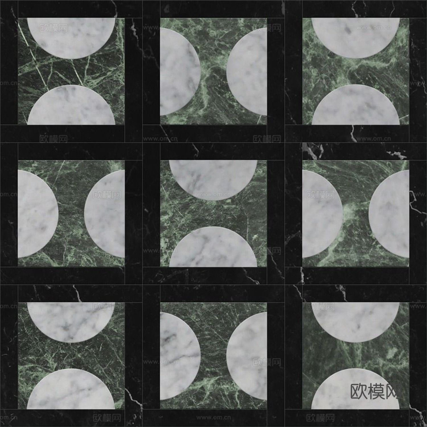 无缝大理石拼花几何花砖 大理石拼花