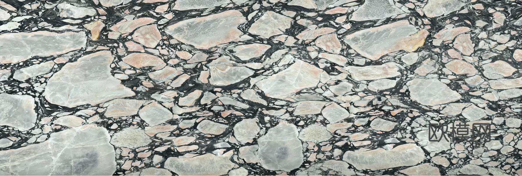 巴黎世家大理石宝格丽粉大理石宝格丽黑白色奢石网状网大理石