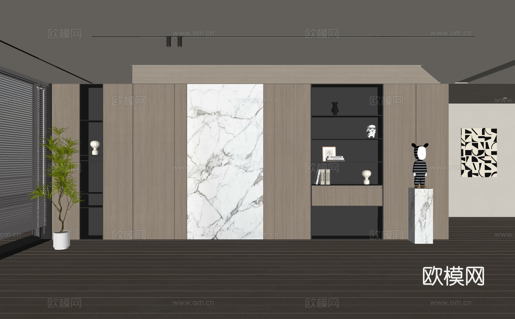 现代客厅 奶油客厅 电视背景墙 客厅背景 奶油风背景墙su模型