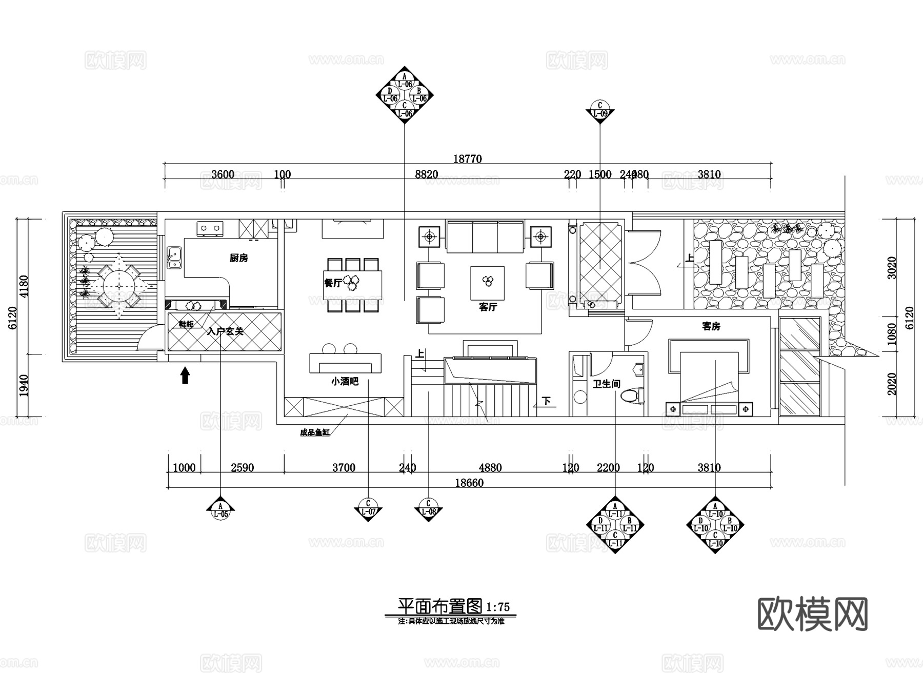 欧式二层别墅私宅室内家装CAD施工图cad施工图