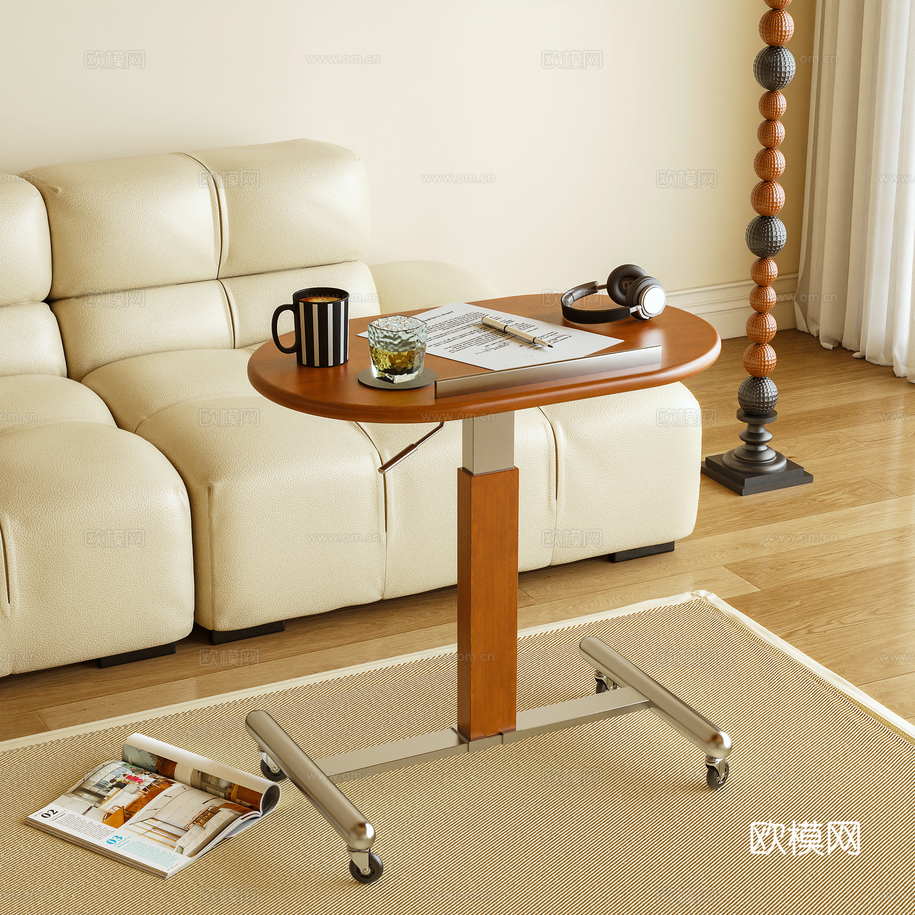 边几 小茶几 小推车 摆件3d模型下载