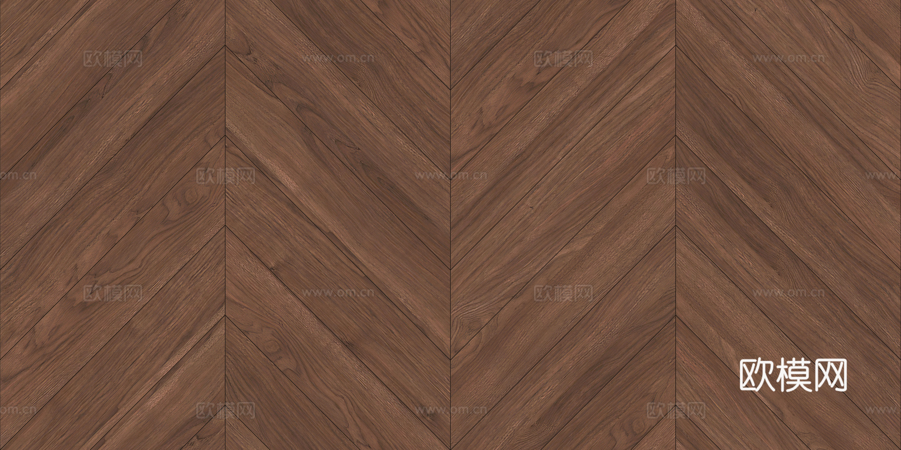 意式现代无缝深胡桃色鱼骨拼人字拼木地板