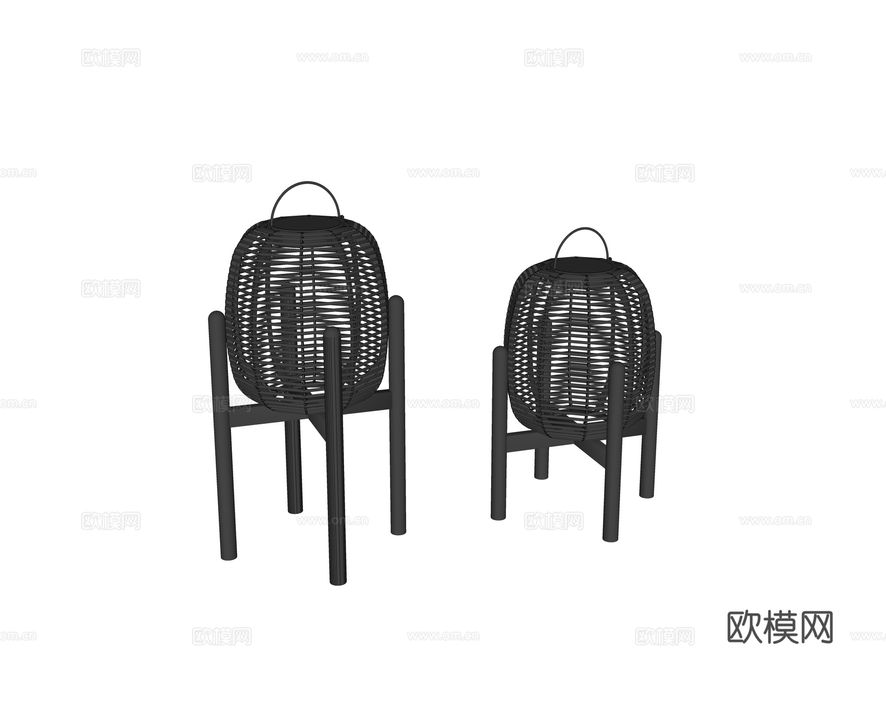 现代户外灯 庭院灯 落地灯 花园灯su模型