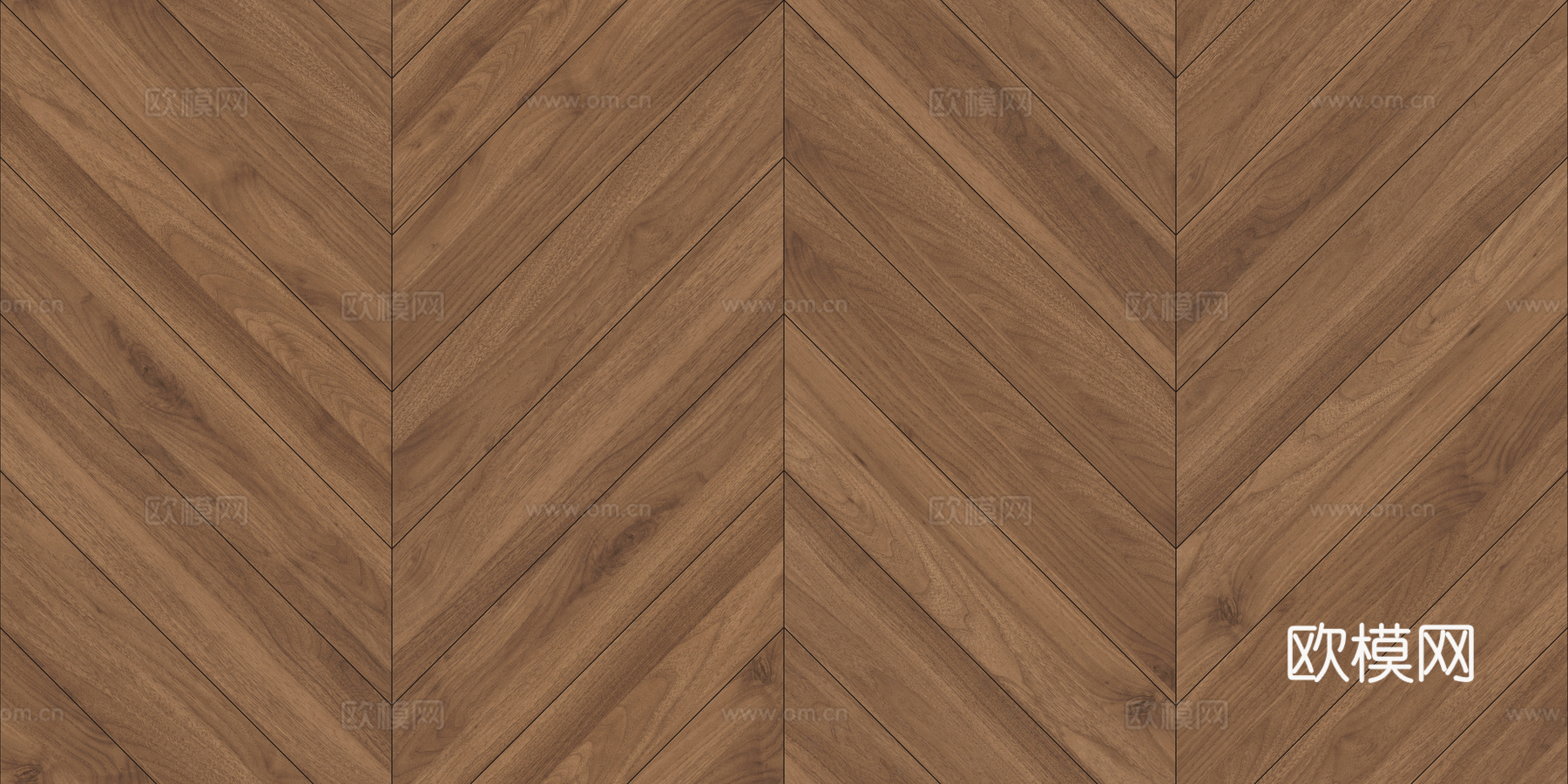 意式现代无缝深胡桃色鱼骨拼人字拼木地板
