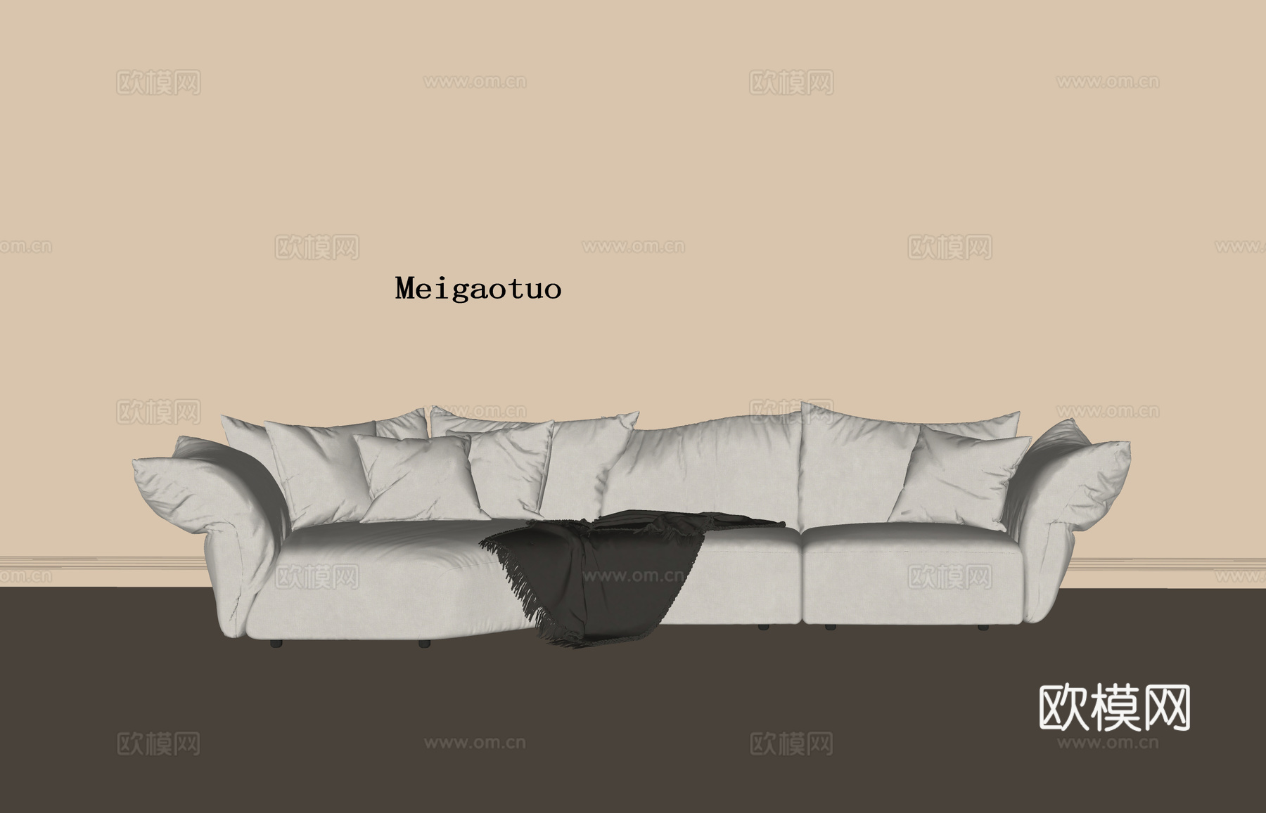 现代花瓣沙发su模型