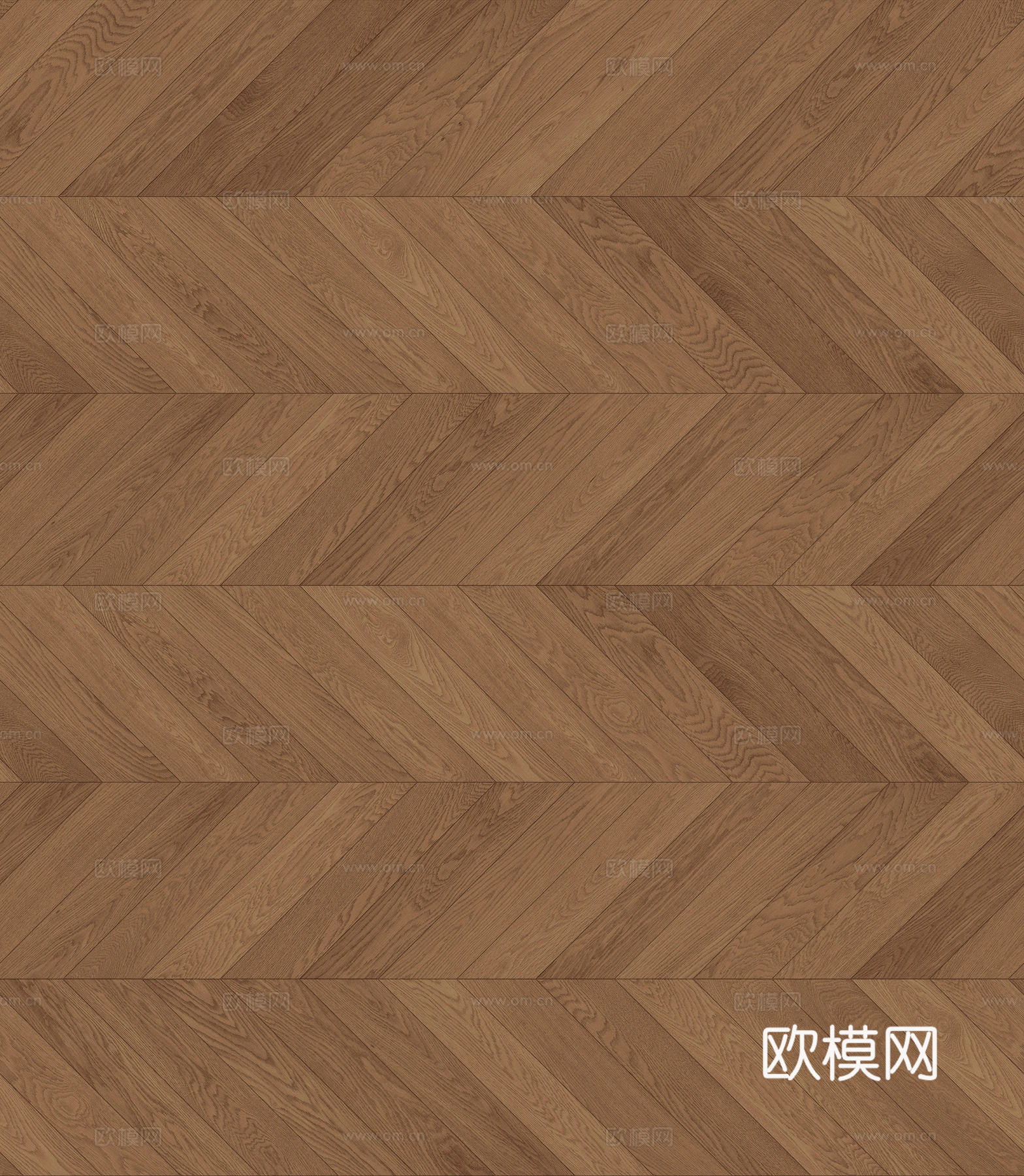 现代极简无缝胡桃色鱼骨拼人字拼木地板