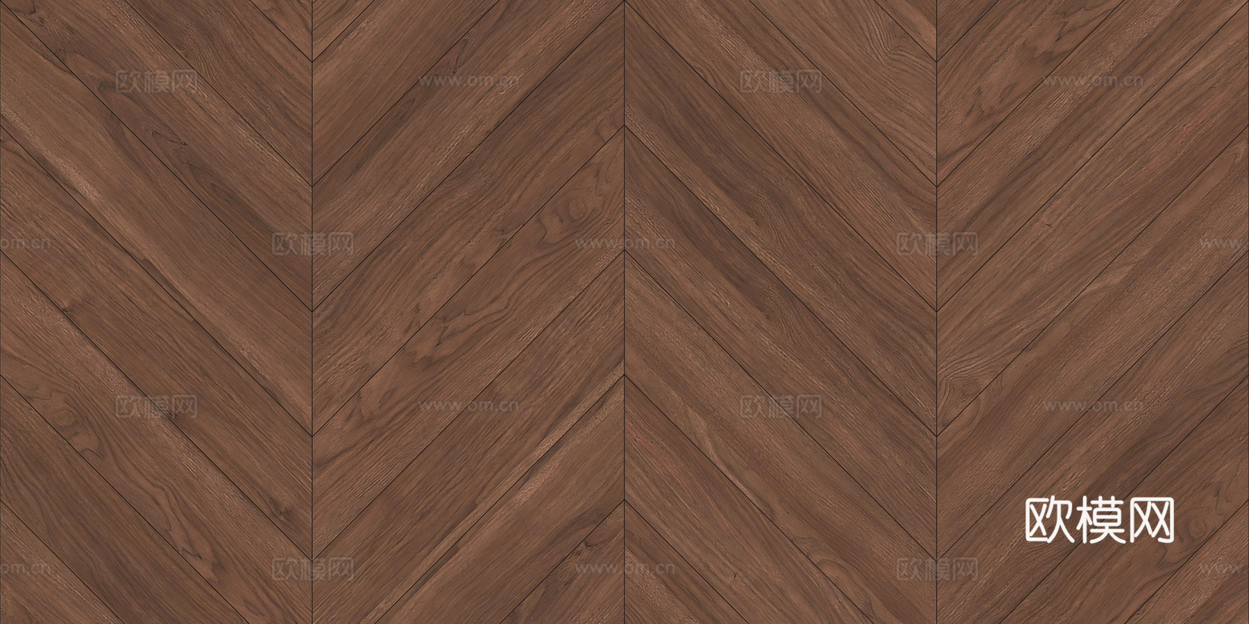 意式现代无缝深胡桃色鱼骨拼人字拼木地板