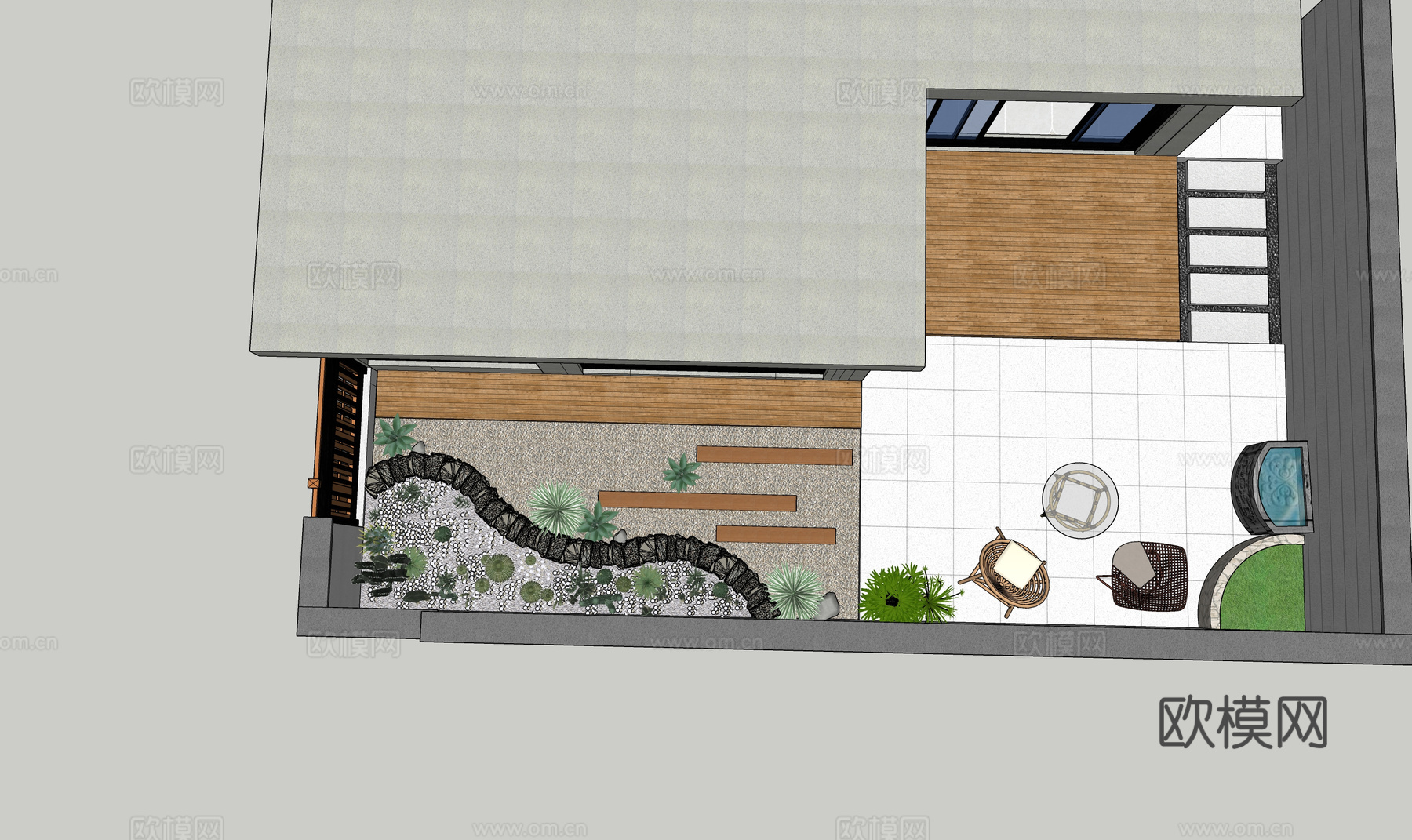 组团 微景观 景观 小品 绿化su模型