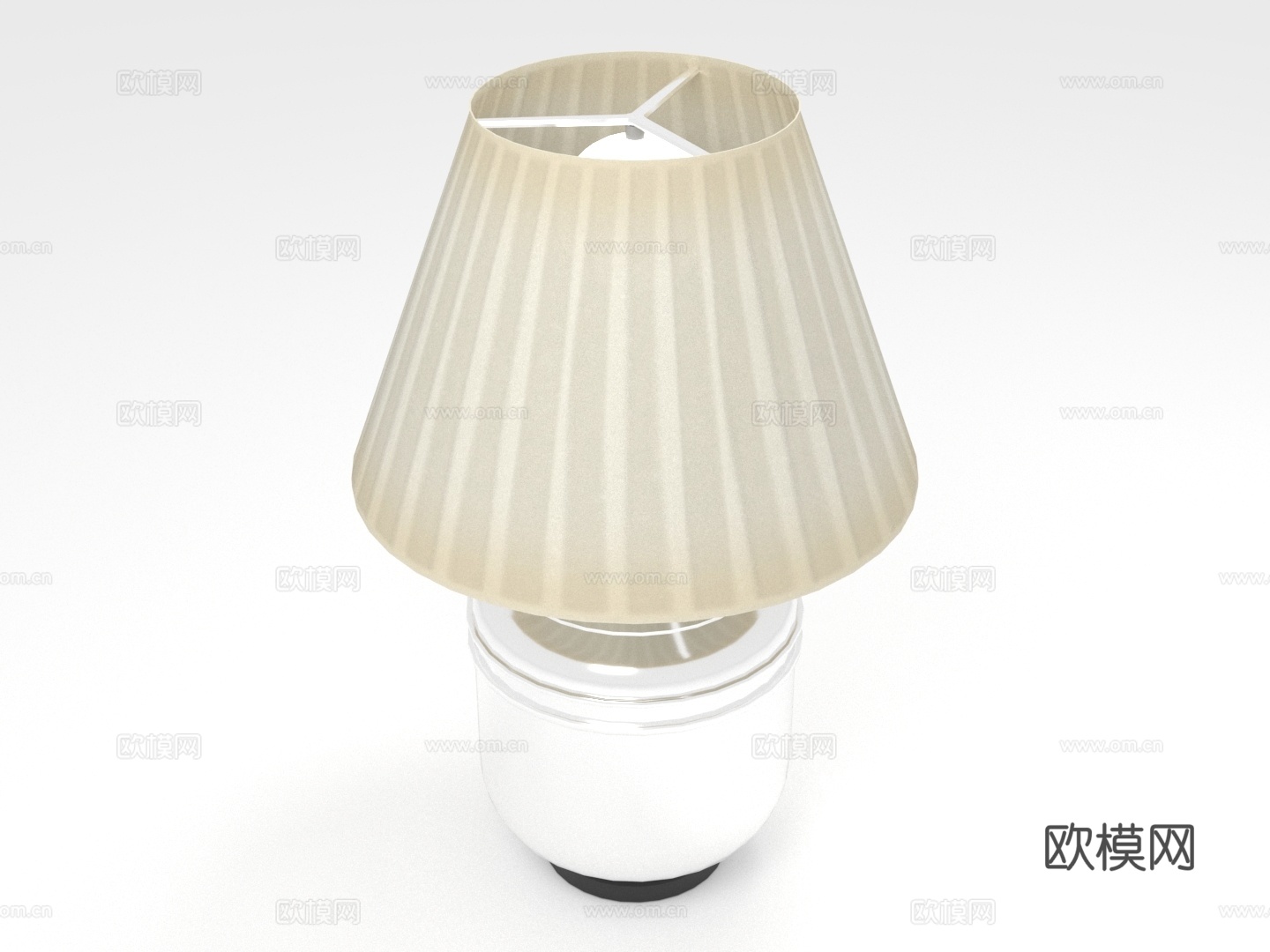 台灯 灯罩 床头灯 阅读灯 装饰灯3d模型下载（渲染图1）