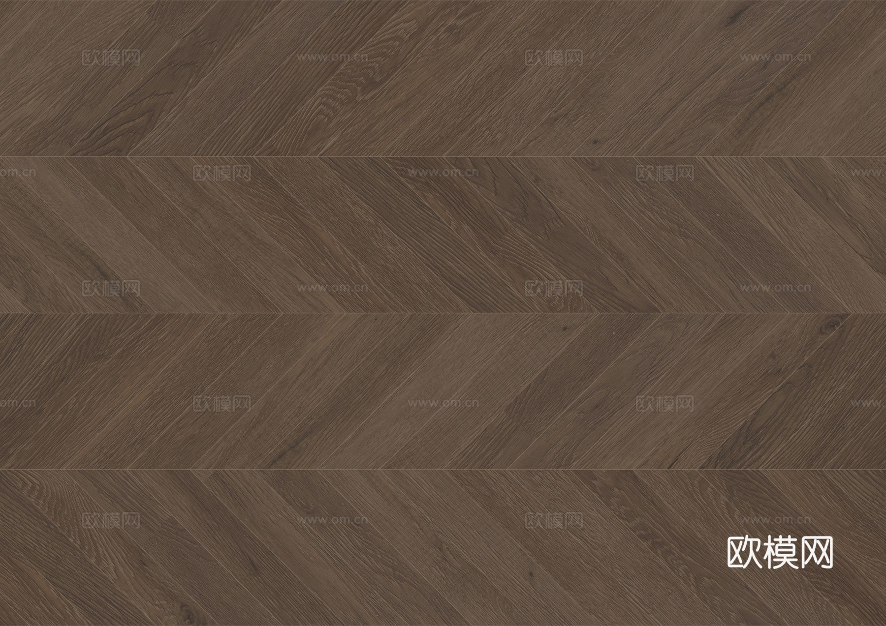 现代极简无缝胡桃色鱼骨拼人字拼木地板