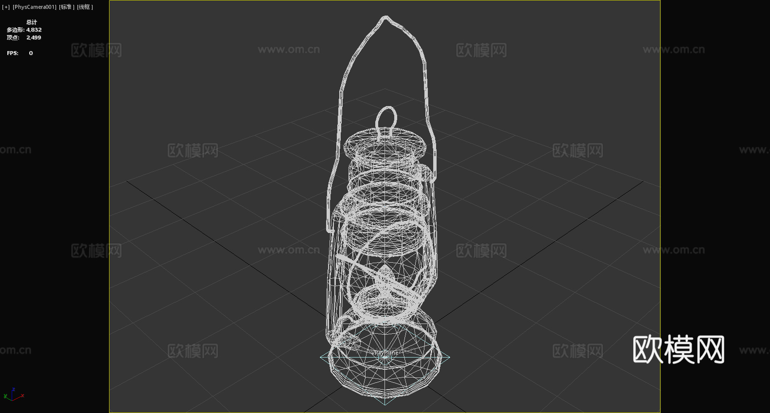 煤油灯 提灯 老式灯笼 铁艺灯 悬挂灯3d模型下载（渲染图6）