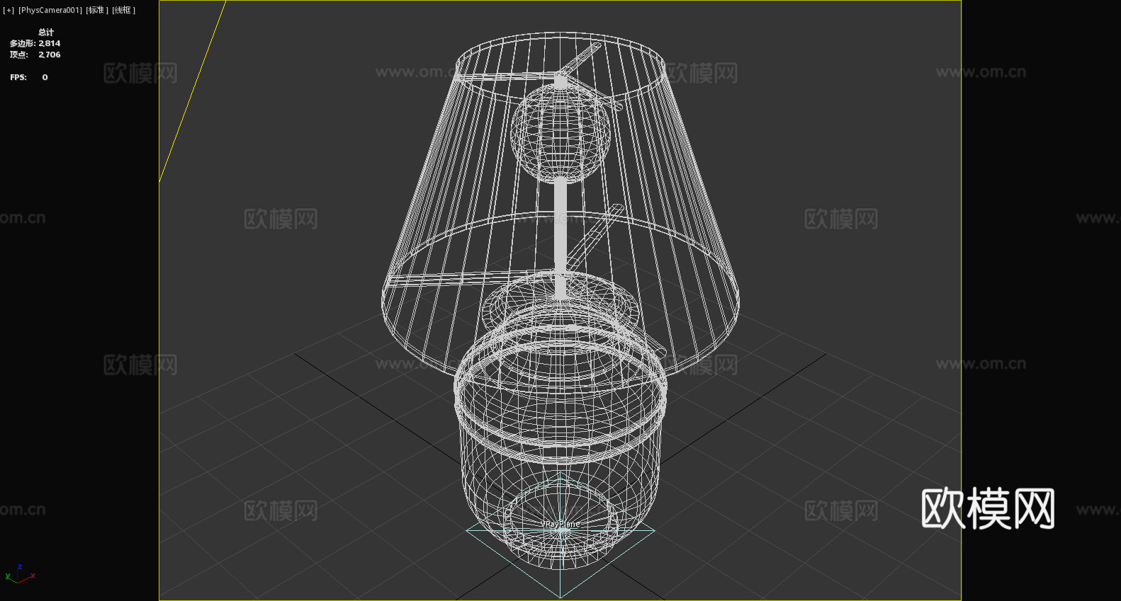 台灯 灯罩 床头灯 阅读灯 装饰灯3d模型下载（渲染图6）